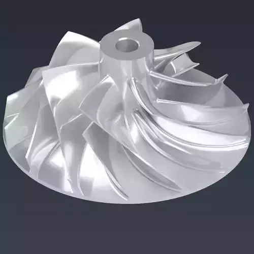 Turbocharger Compressor Impeller for Diesel Engine 3D print model
