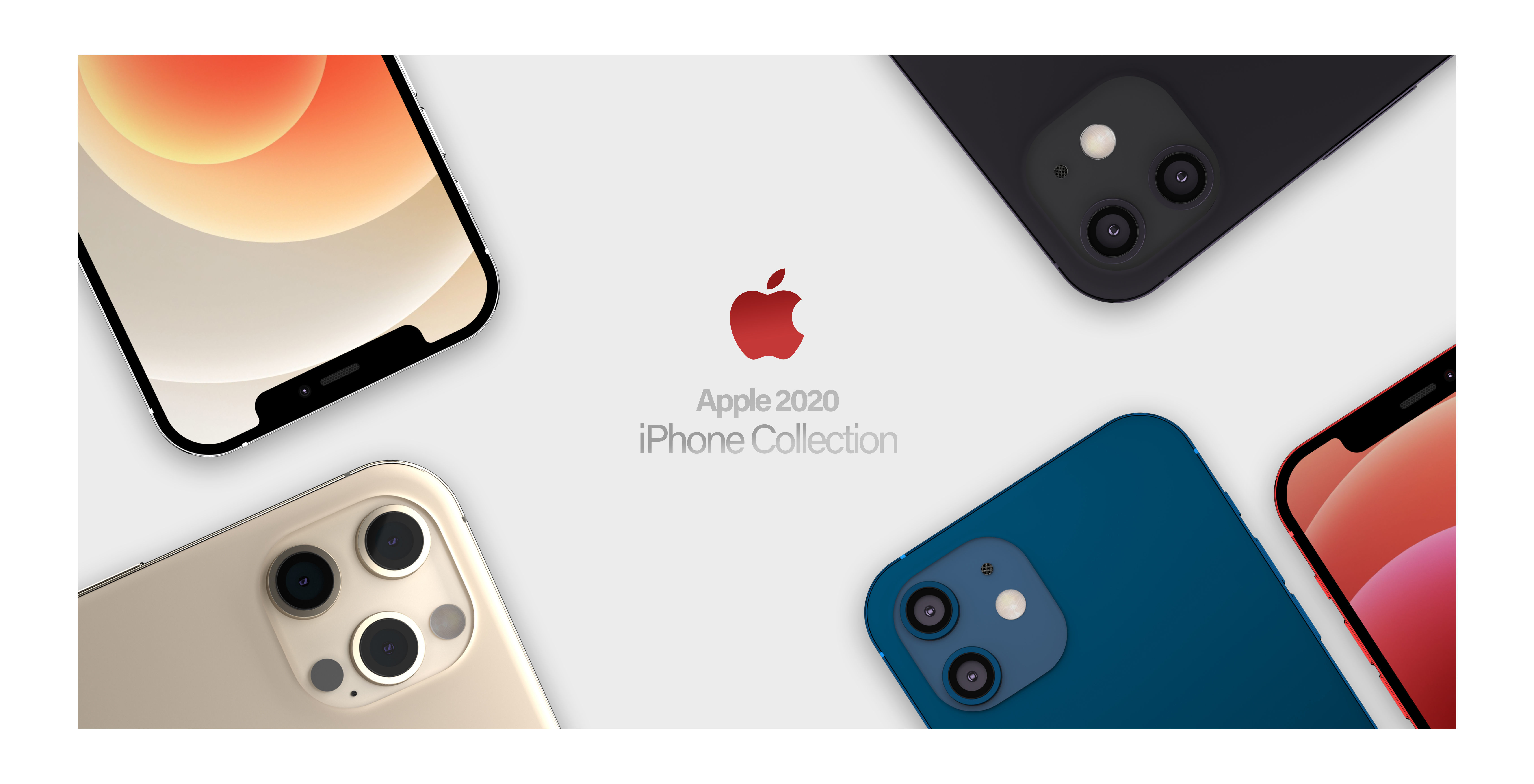 Apple 2020 iPhone Collection Low-poly 3D model_2