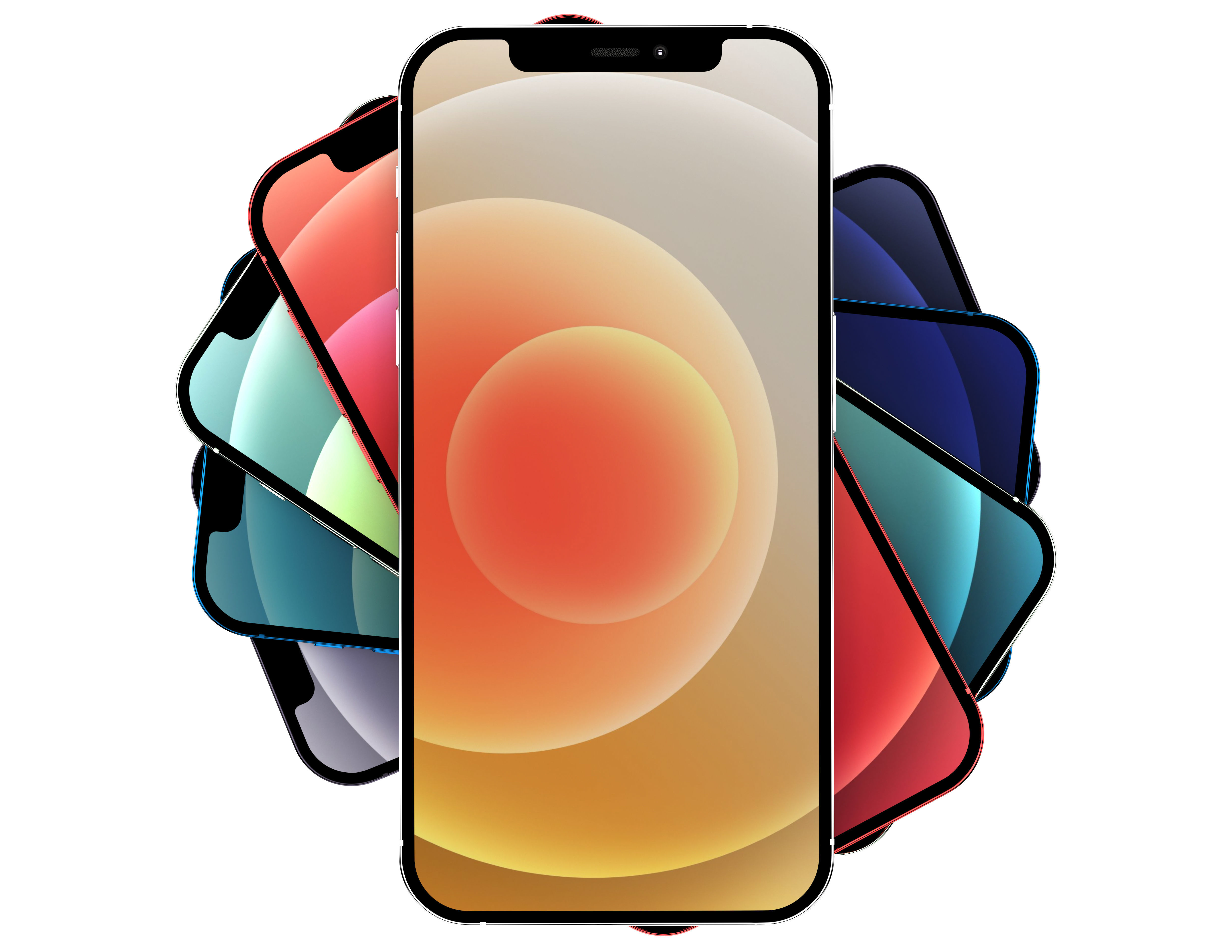 Apple 2020 iPhone Collection Low-poly 3D model_17