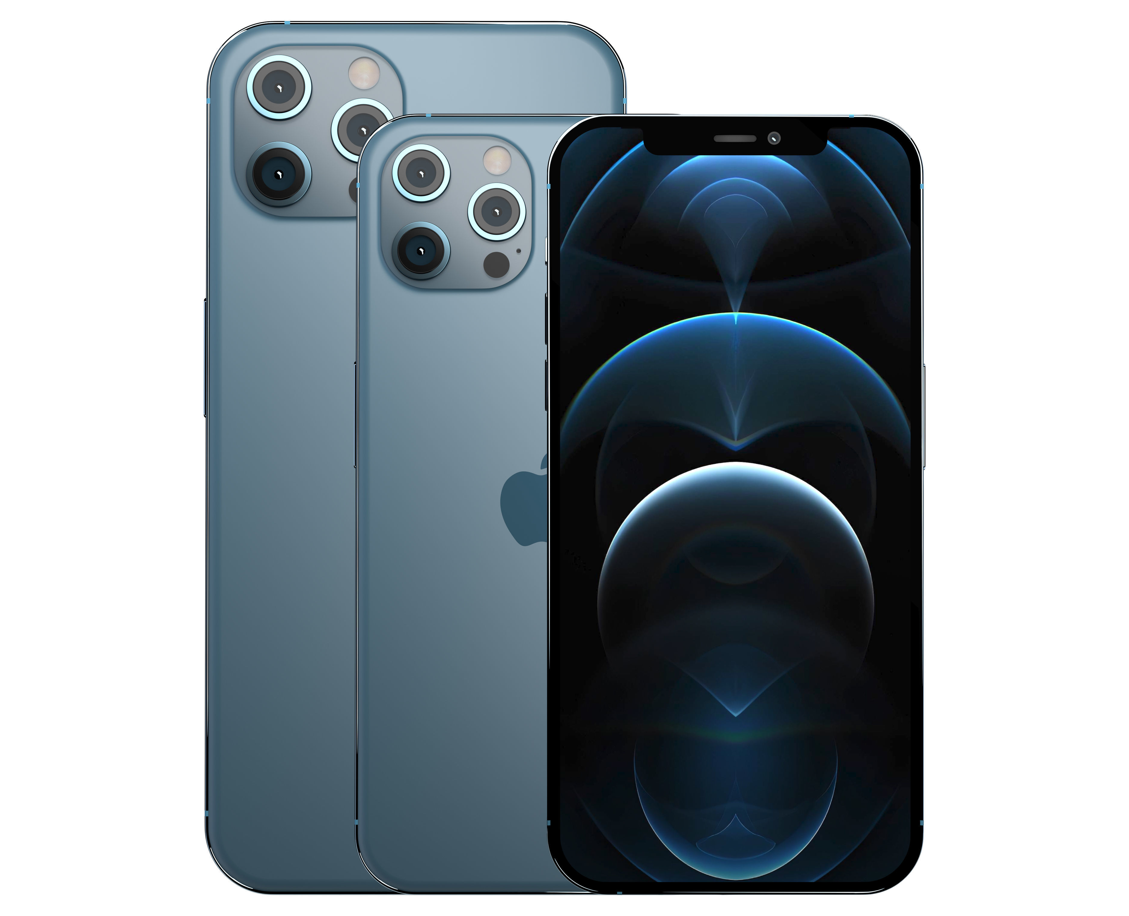 Apple 2020 iPhone Collection Low-poly 3D model_5