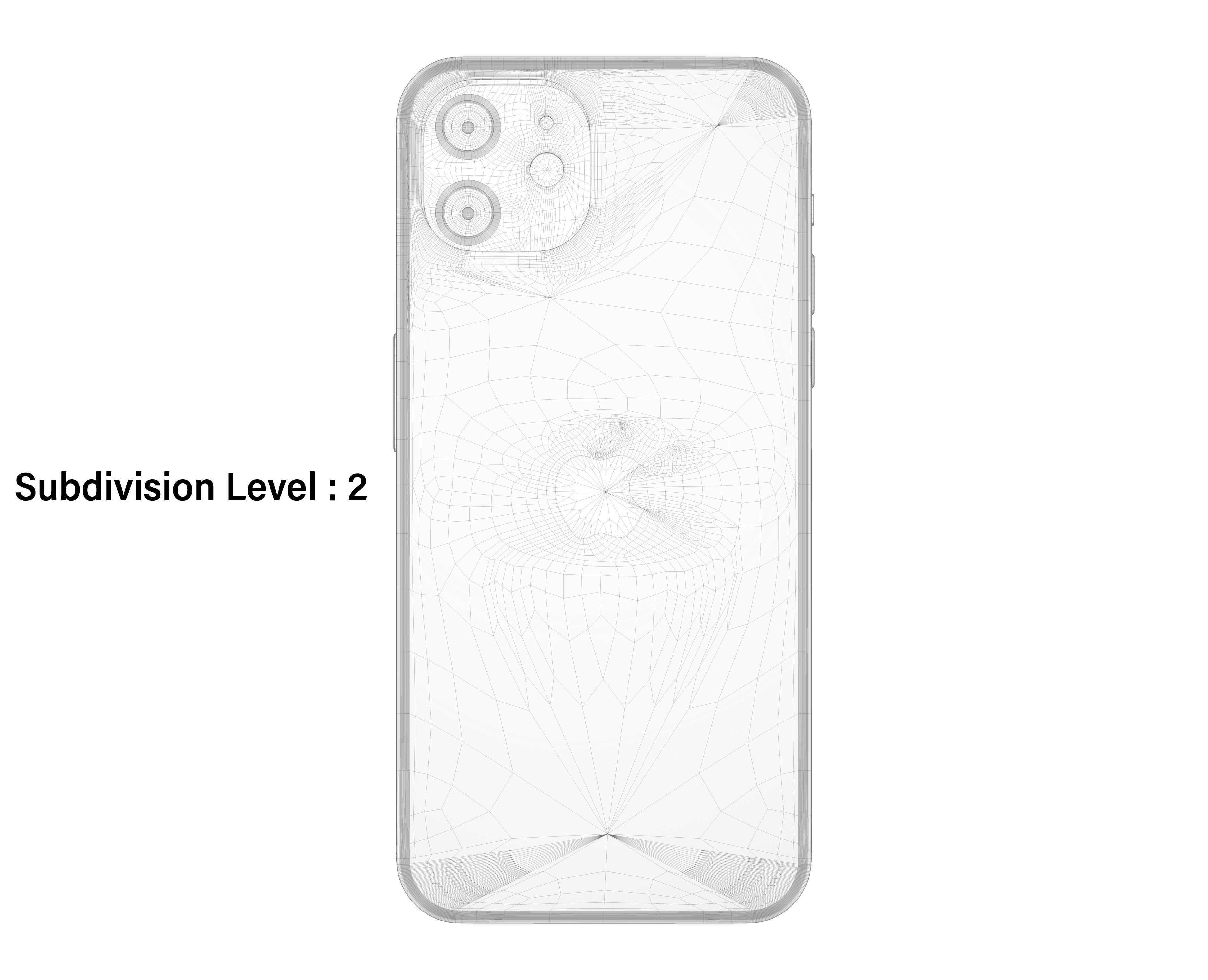 Apple 2020 iPhone Collection Low-poly 3D model_36