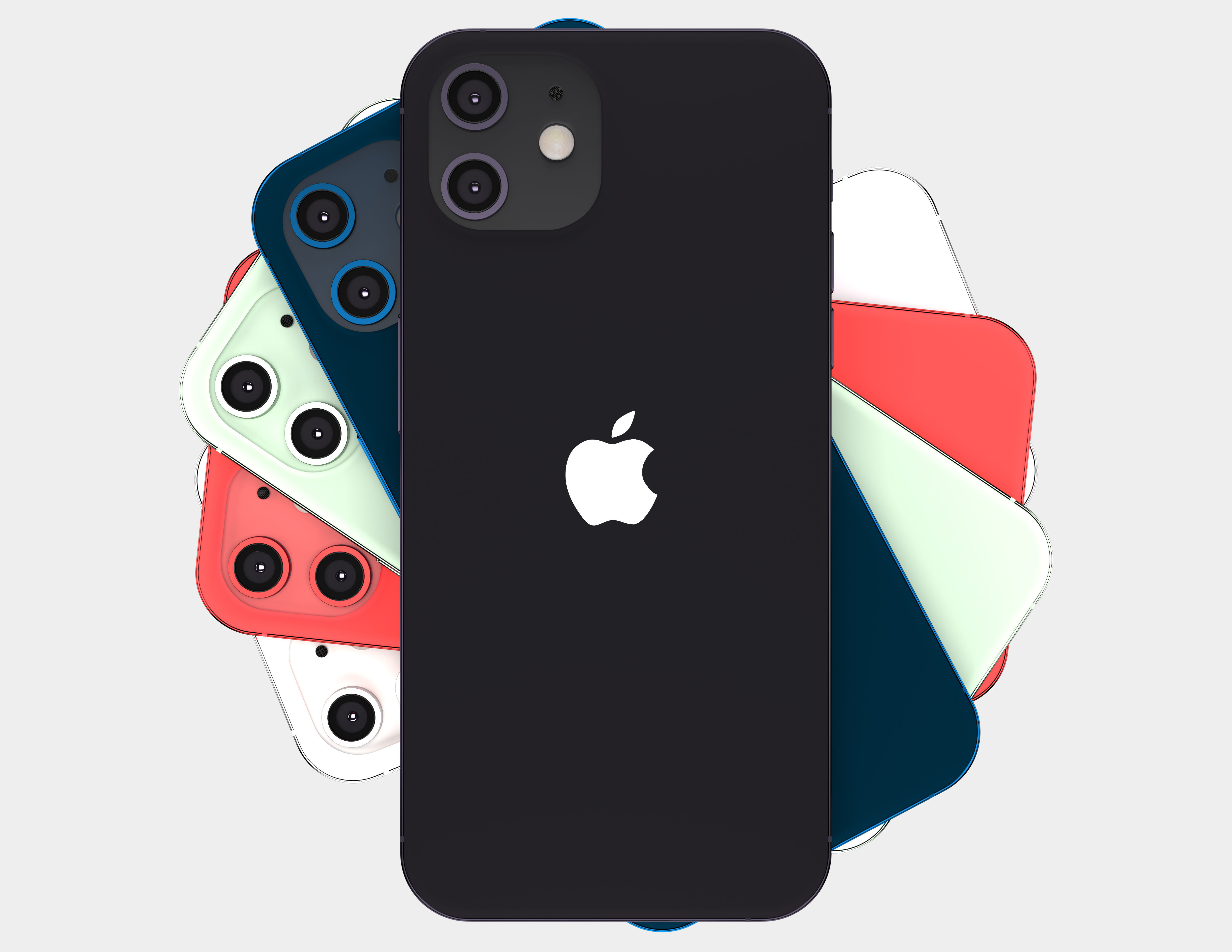 Apple 2020 iPhone Collection Low-poly 3D model_19
