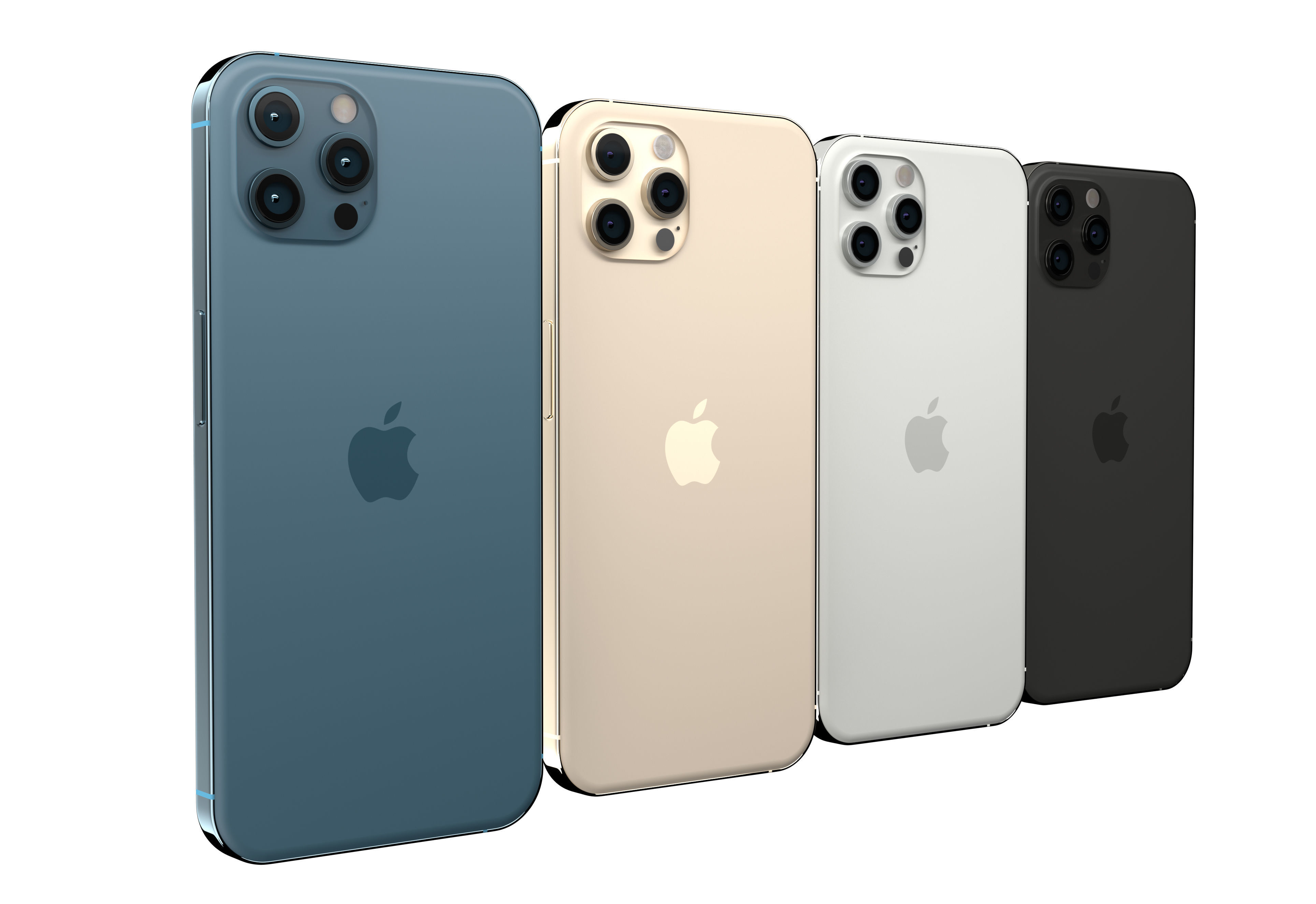Apple 2020 iPhone Collection Low-poly 3D model_11