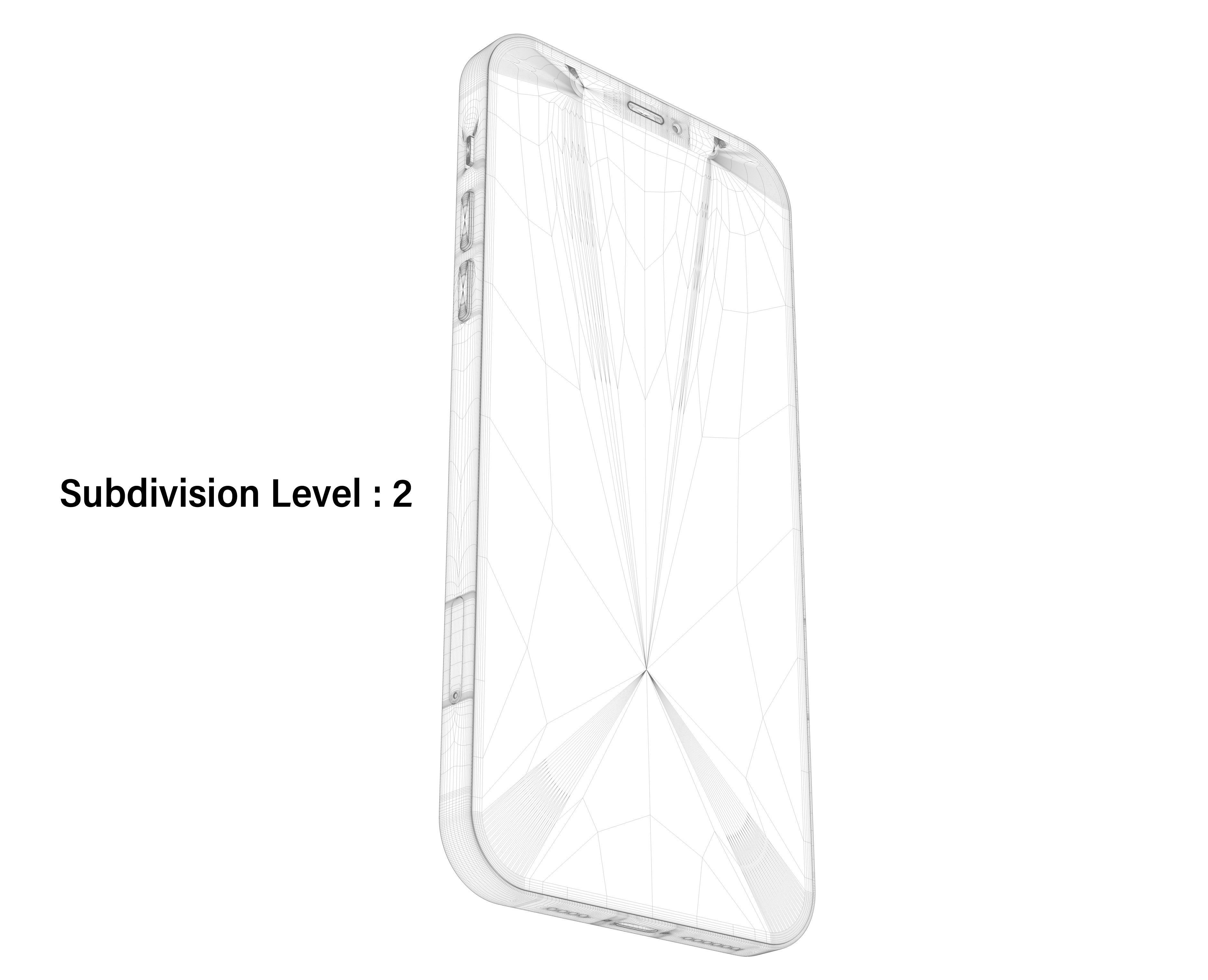 Apple 2020 iPhone Collection Low-poly 3D model_48