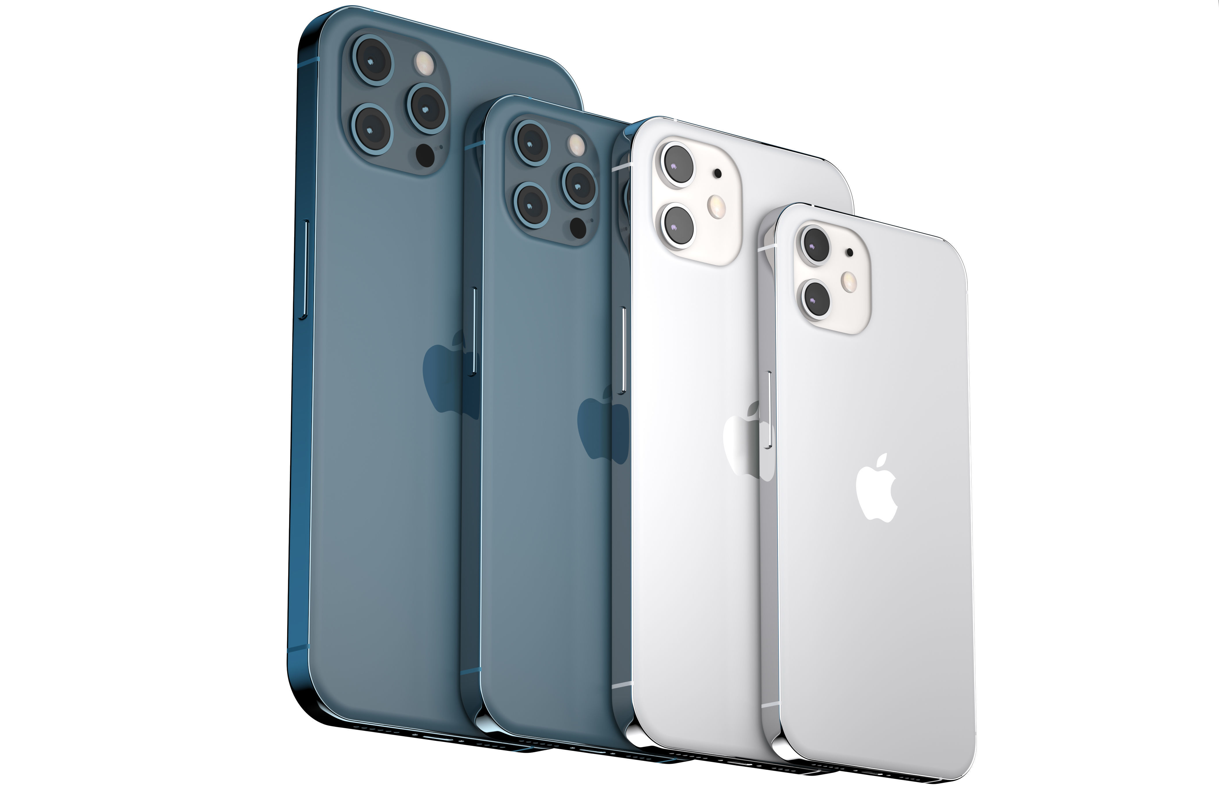 Apple 2020 iPhone Collection Low-poly 3D model_9
