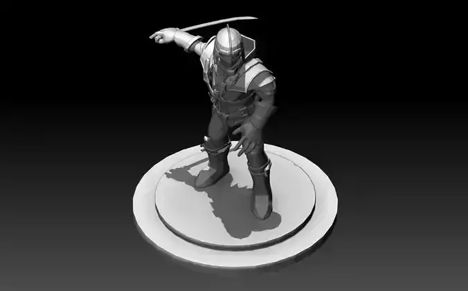 Gladiator warrior DnD miniature character for 3d printing 3D print model