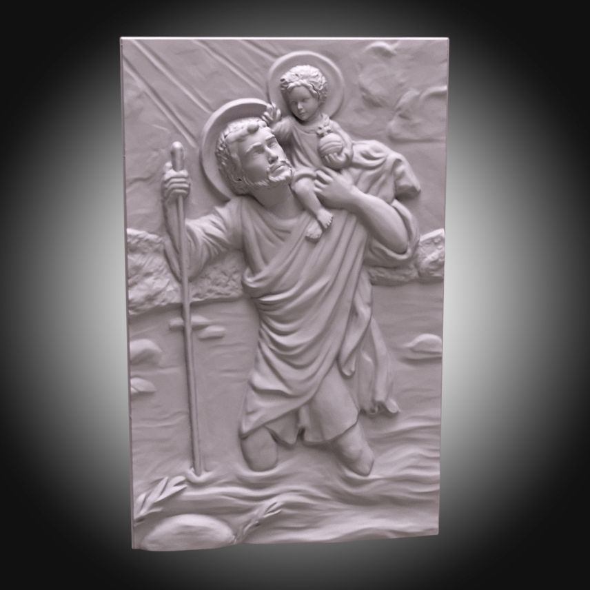 Saint Christopher 3D print model_3