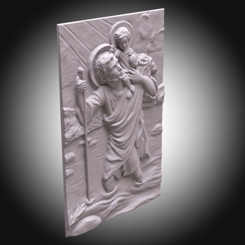 Saint Christopher 3D print model_2