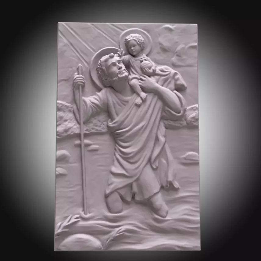 Saint Christopher 3D print model_0
