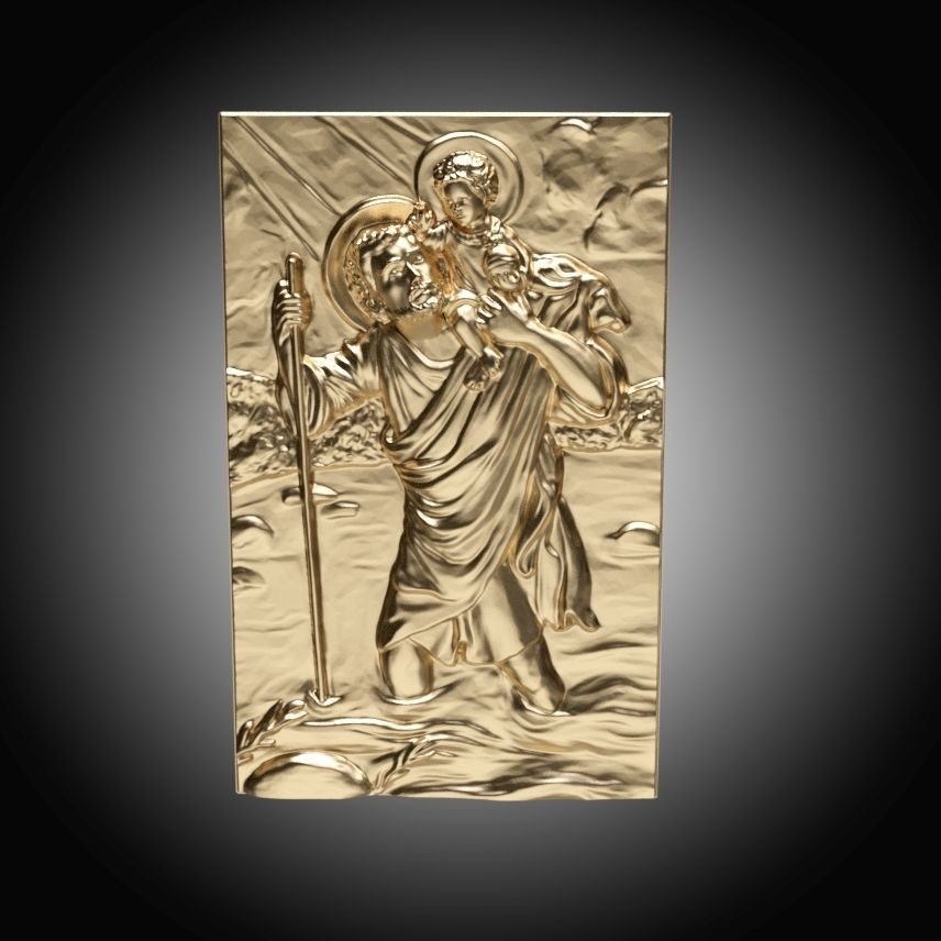 Saint Christopher 3D print model_1