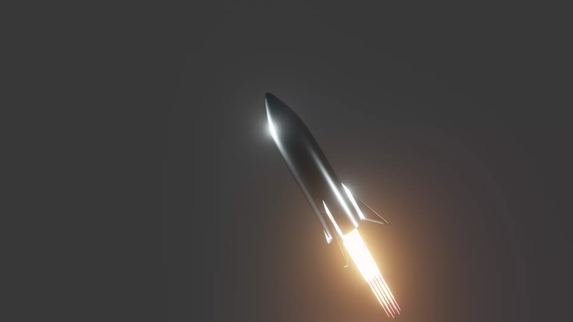 SpaceX Starhopper Low-poly 3D model