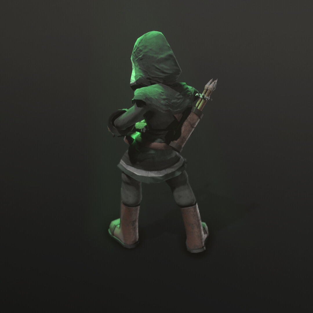 Hunter Assassin DnD miniature figurine 3d printing 3D print model_4