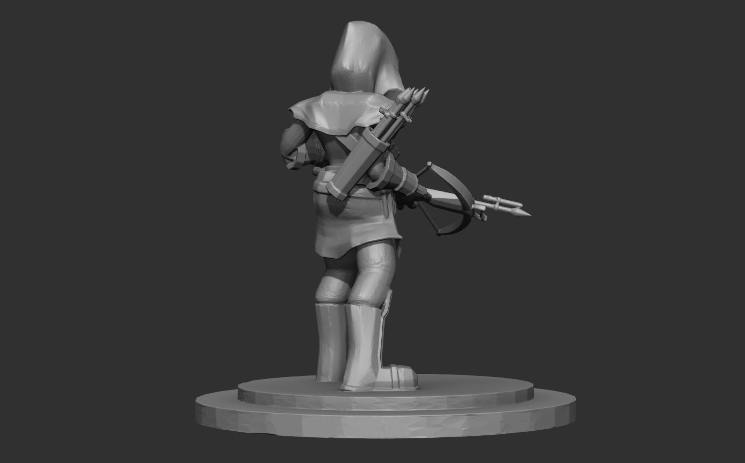 Hunter Assassin DnD miniature figurine 3d printing 3D print model_6