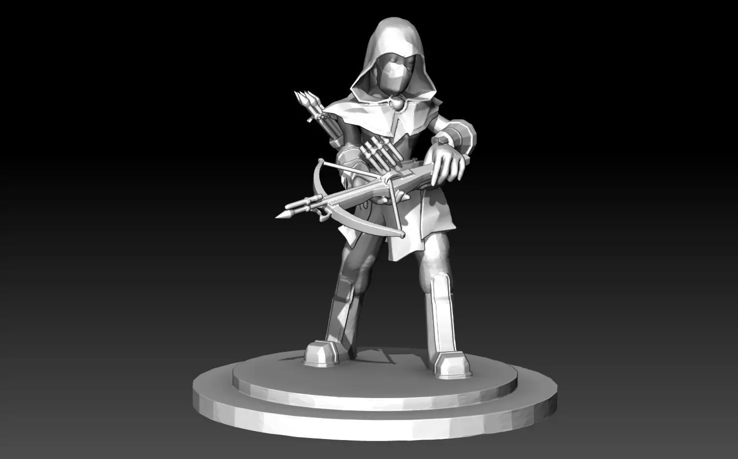 Hunter Assassin DnD miniature figurine 3d printing 3D print model_0