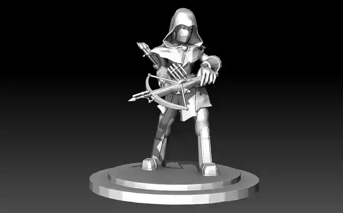 Hunter Assassin DnD miniature figurine 3d printing 3D print model