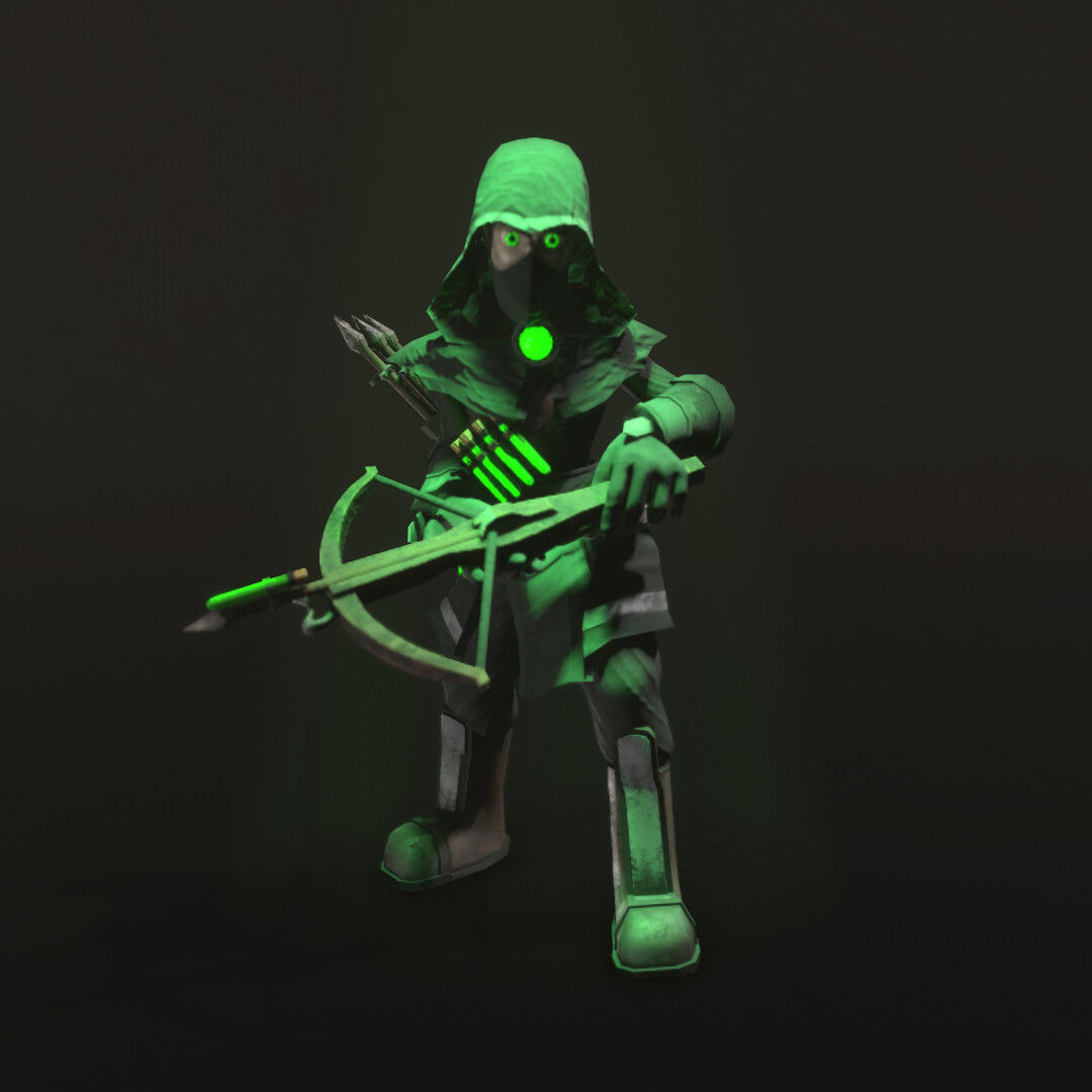 Hunter Assassin DnD miniature figurine 3d printing 3D print model_2