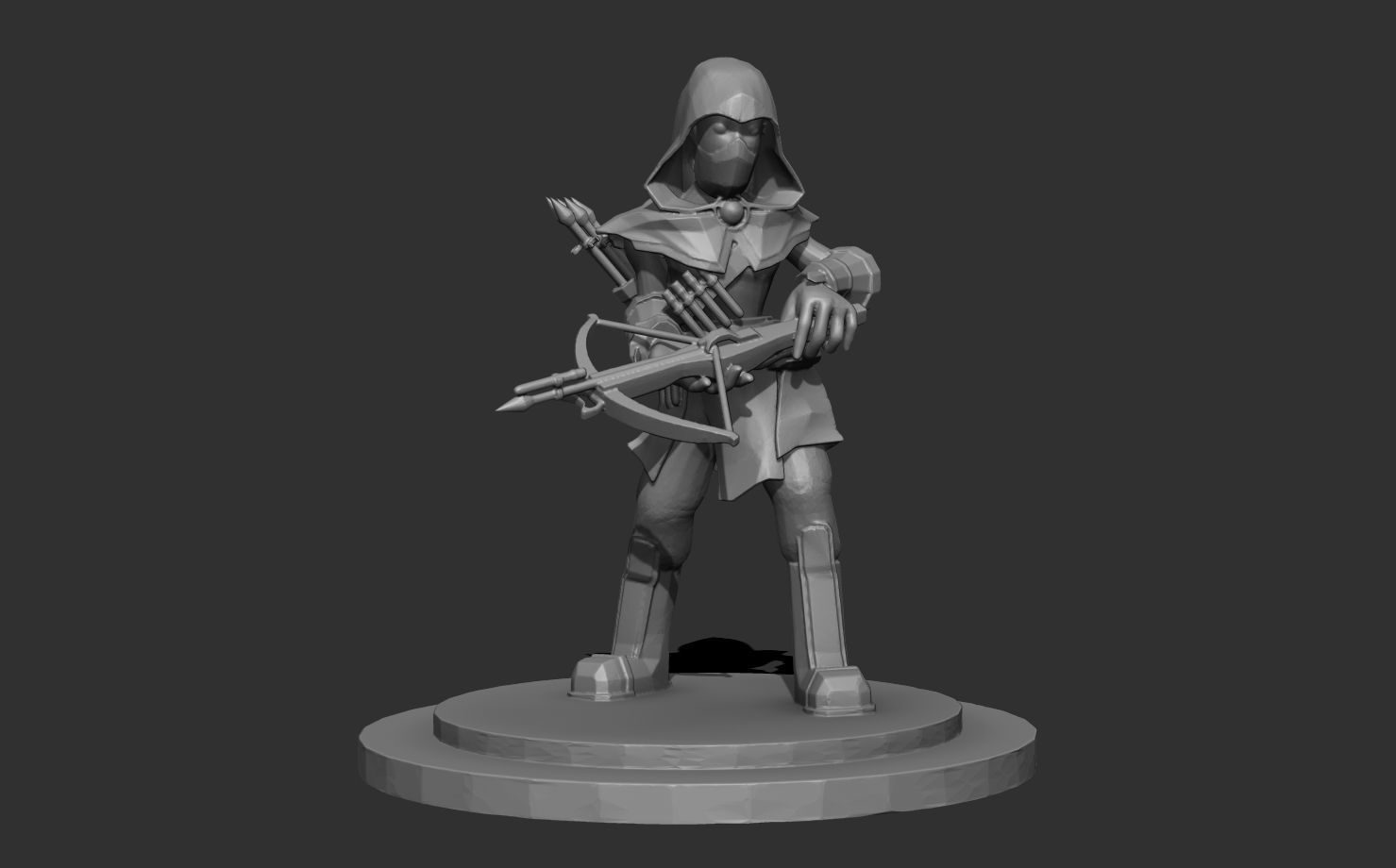 Hunter Assassin DnD miniature figurine 3d printing 3D print model_5