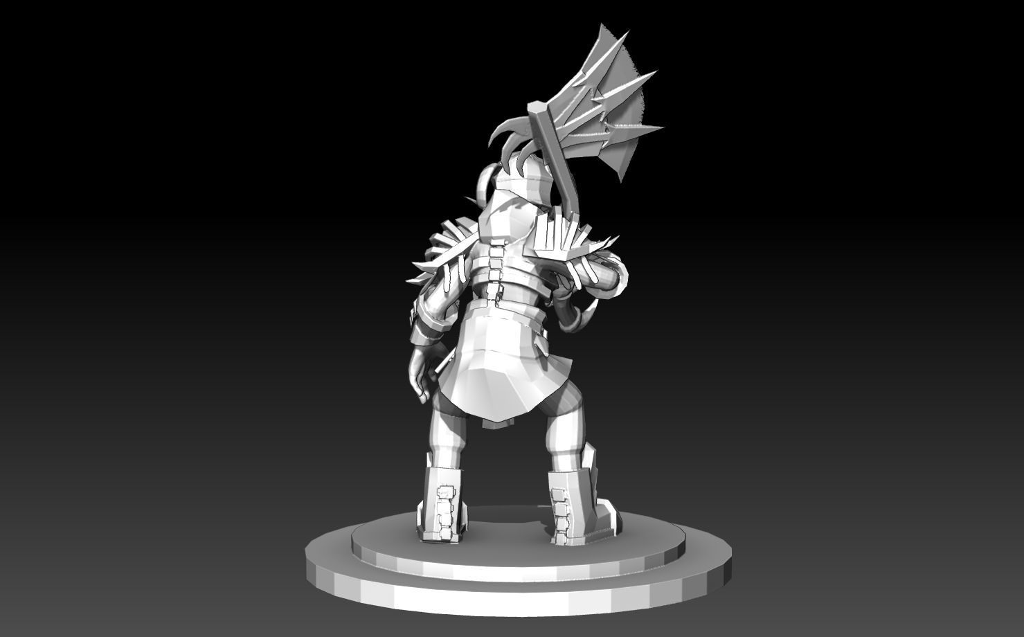 Death Knight DnD Character Stylized 3D printing miniature model  3D print model_3