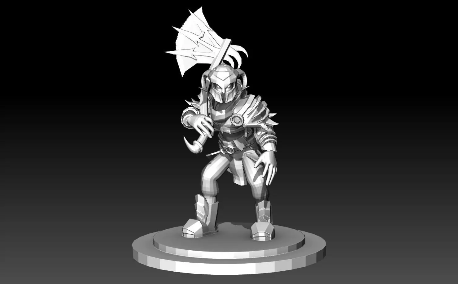 Death Knight DnD Character Stylized 3D printing miniature model  3D print model_0