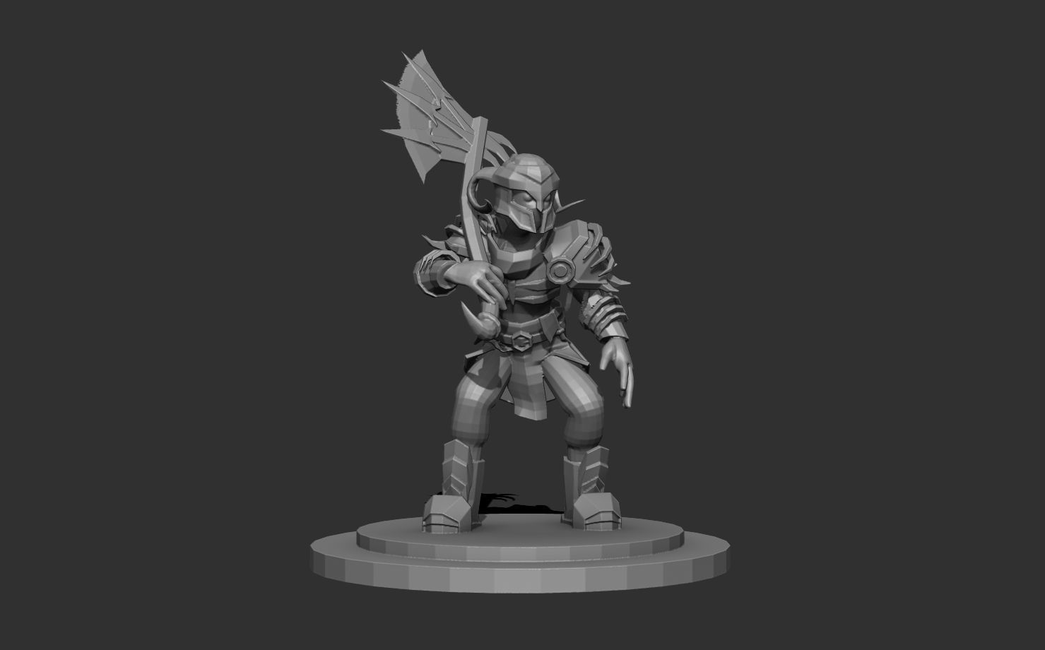 Death Knight DnD Character Stylized 3D printing miniature model  3D print model_5