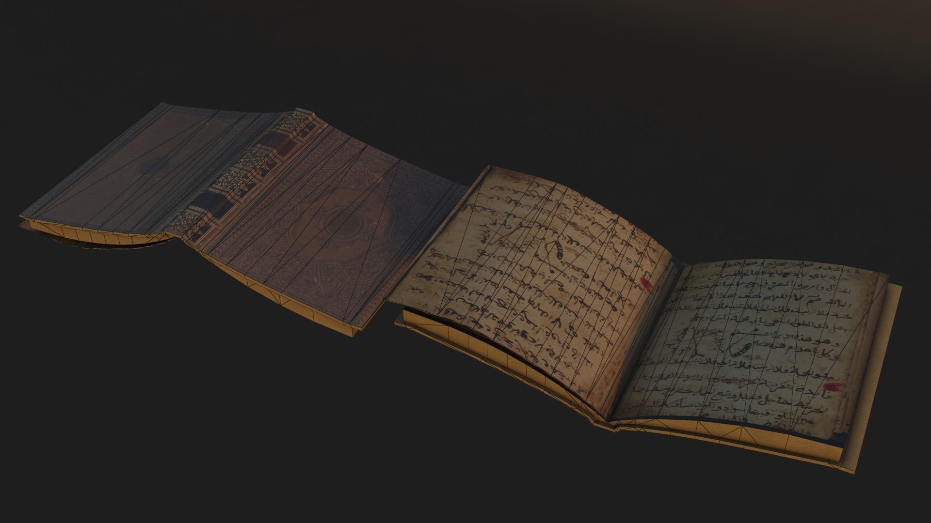 Old Book PBR 3D Model Free low-poly 3D model_1