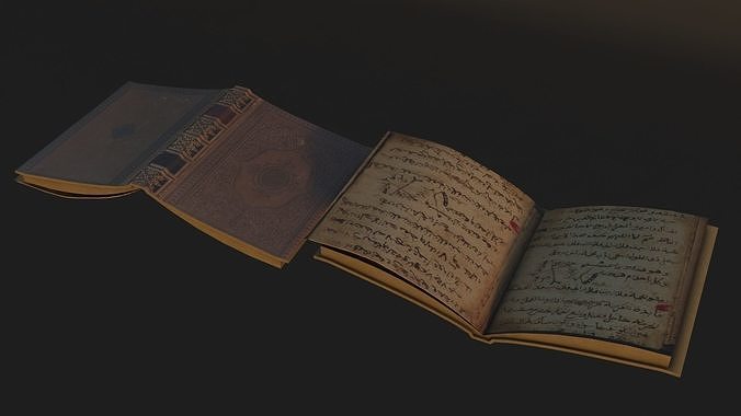 Old Book PBR 3D Model Free low-poly 3D model