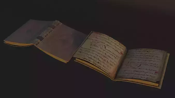 Old Book PBR 3D Model