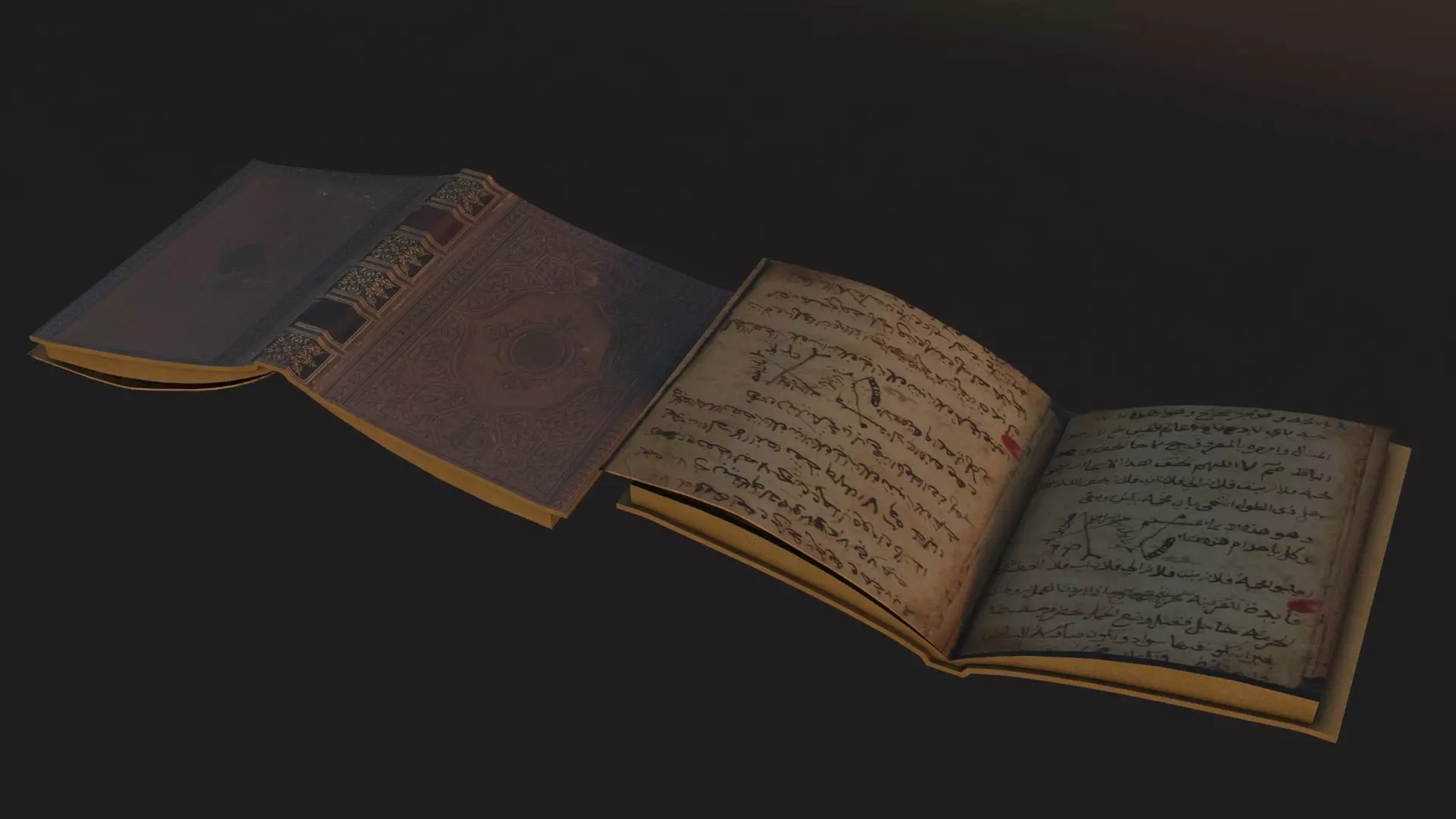 Old Book PBR 3D Model Free low-poly 3D model_0