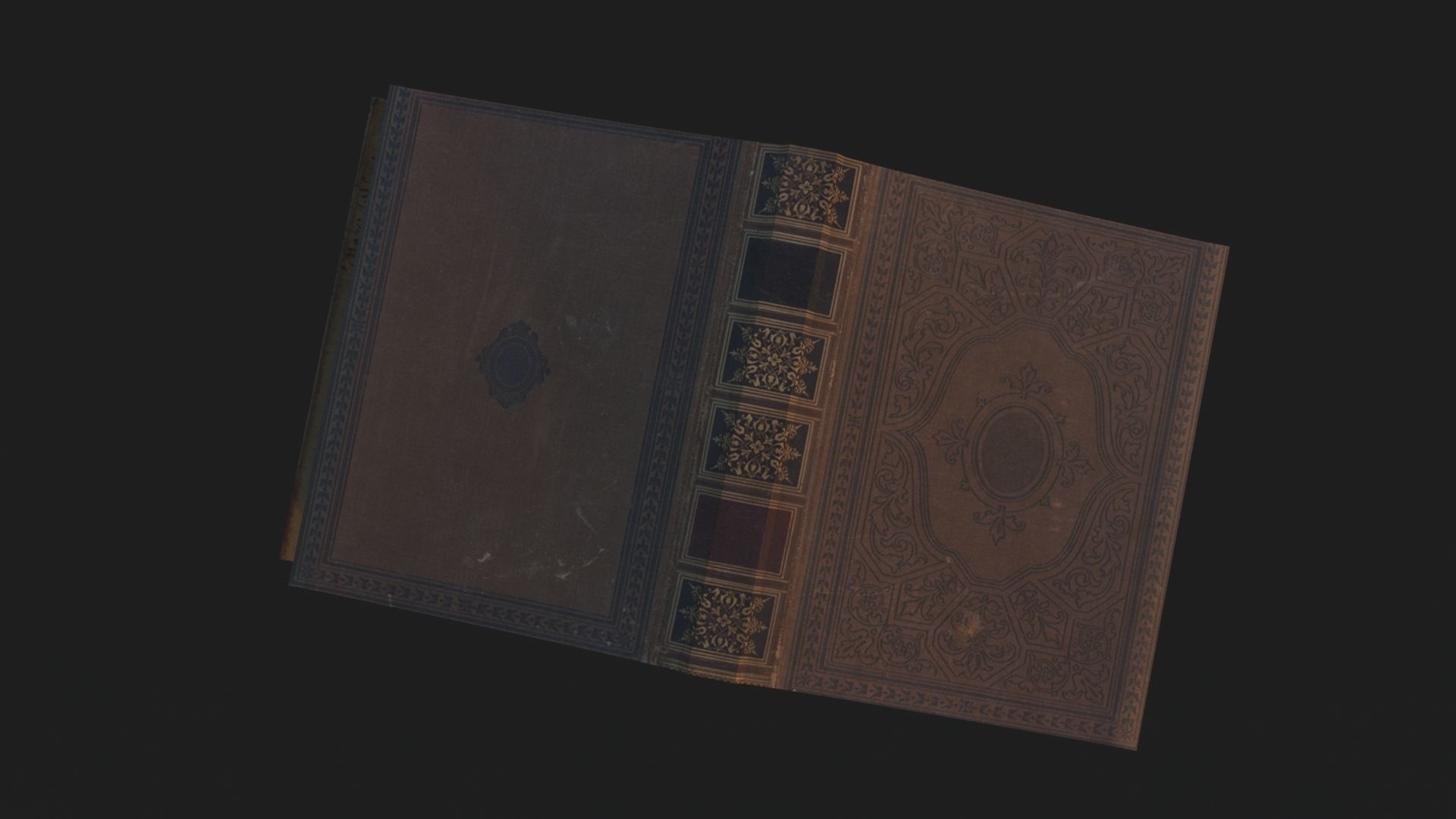 Old Book PBR 3D Model Free low-poly 3D model_3