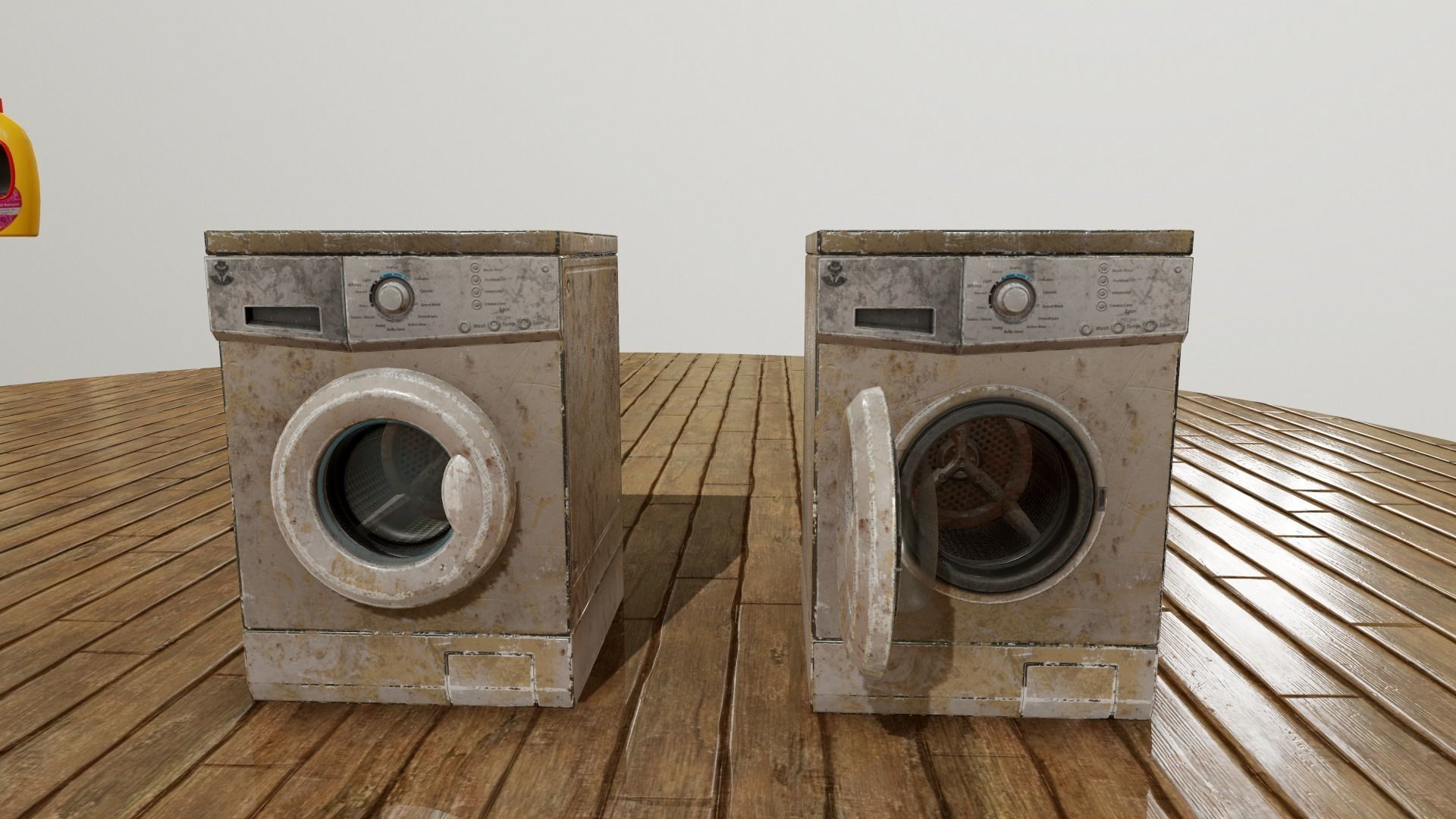 Washing machine Low-poly 3D model_7