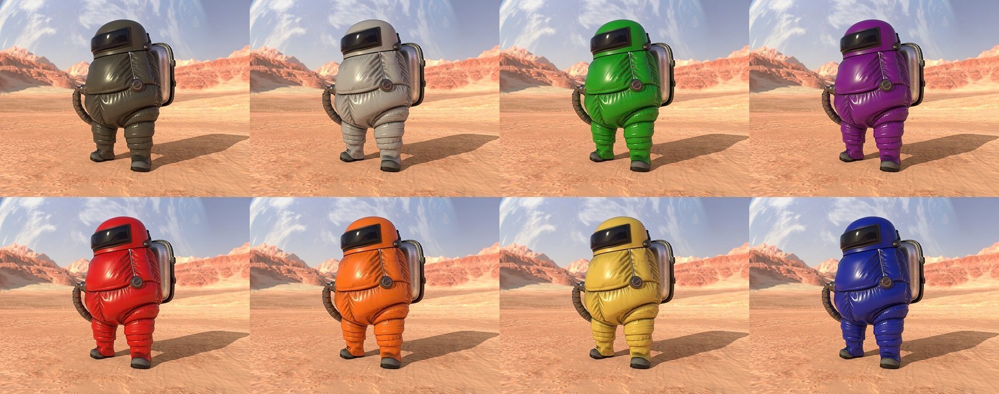 Among Us Space model Low-poly 3D model_2