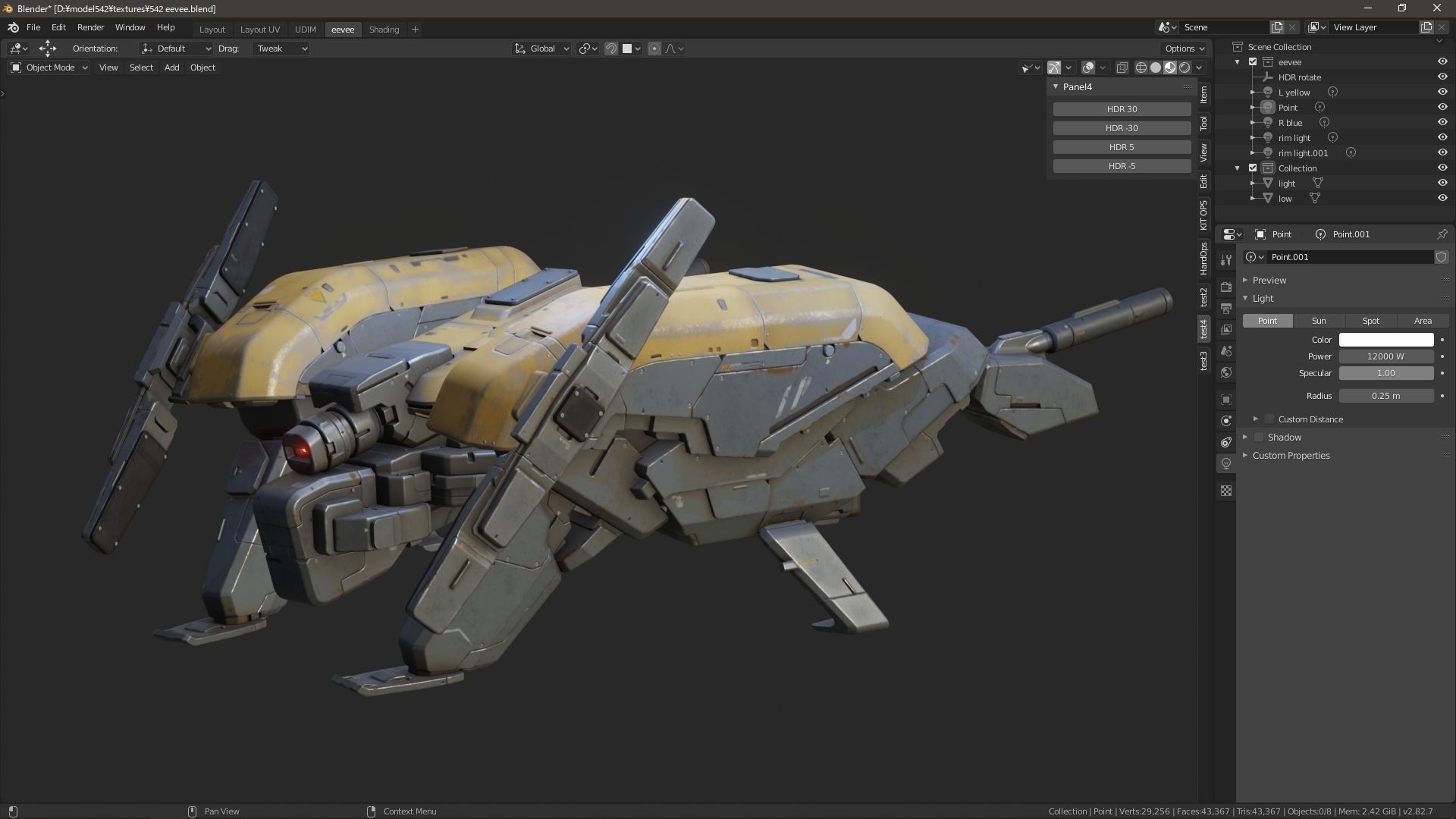 scifi-model542 robot 3D model_5