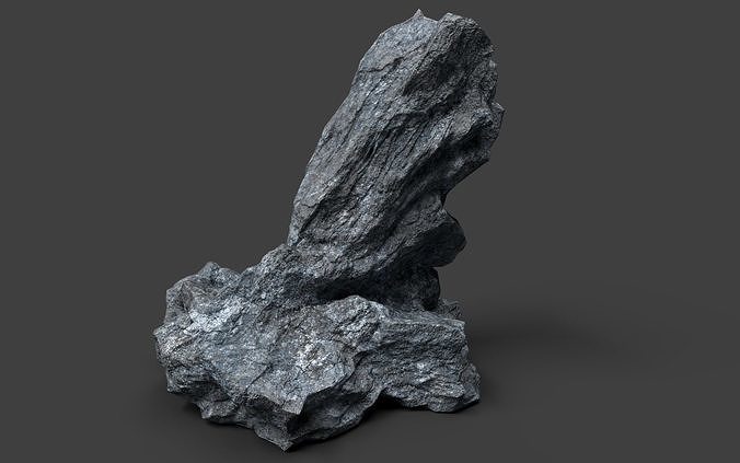 Rock 7-4 Low-poly 3D model