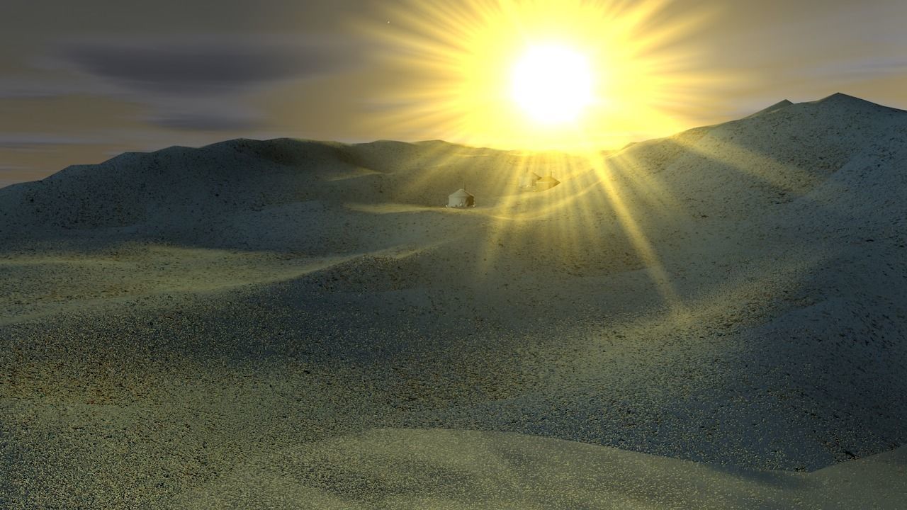 Mongolian tent house 3D model_3