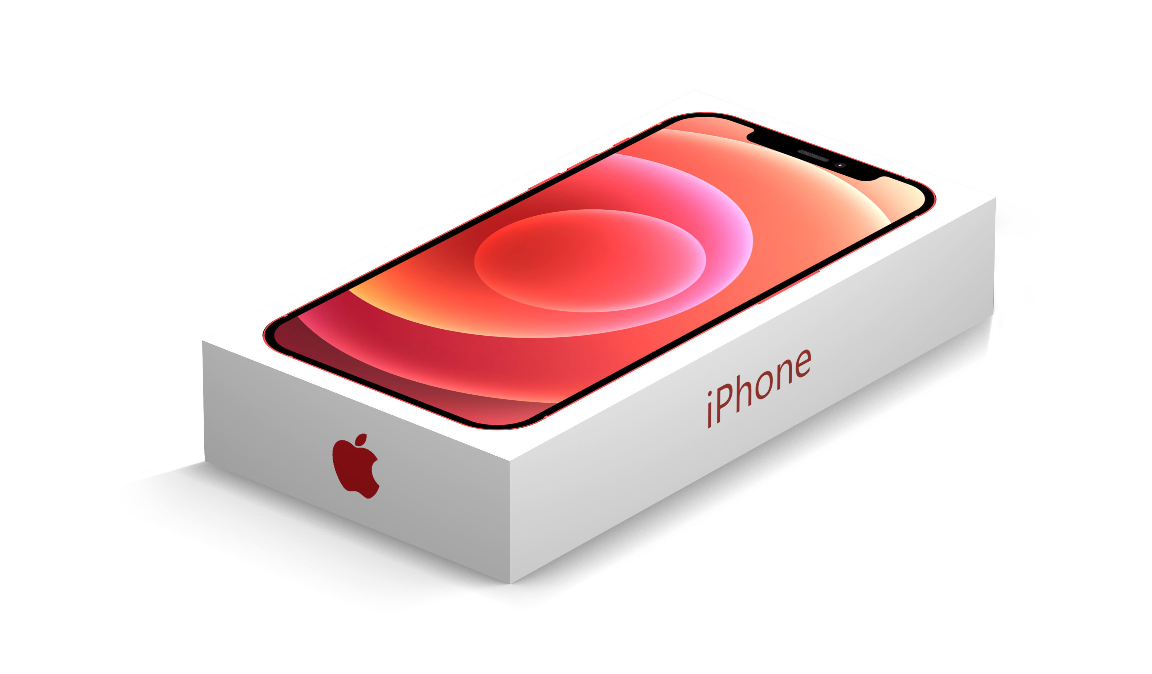 Apple iPhone 12 Boxes Low-poly 3D model_4