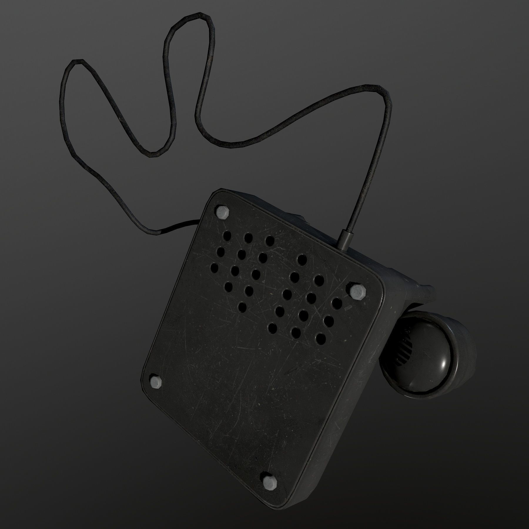 Soviet Phone Low-poly 3D model_6