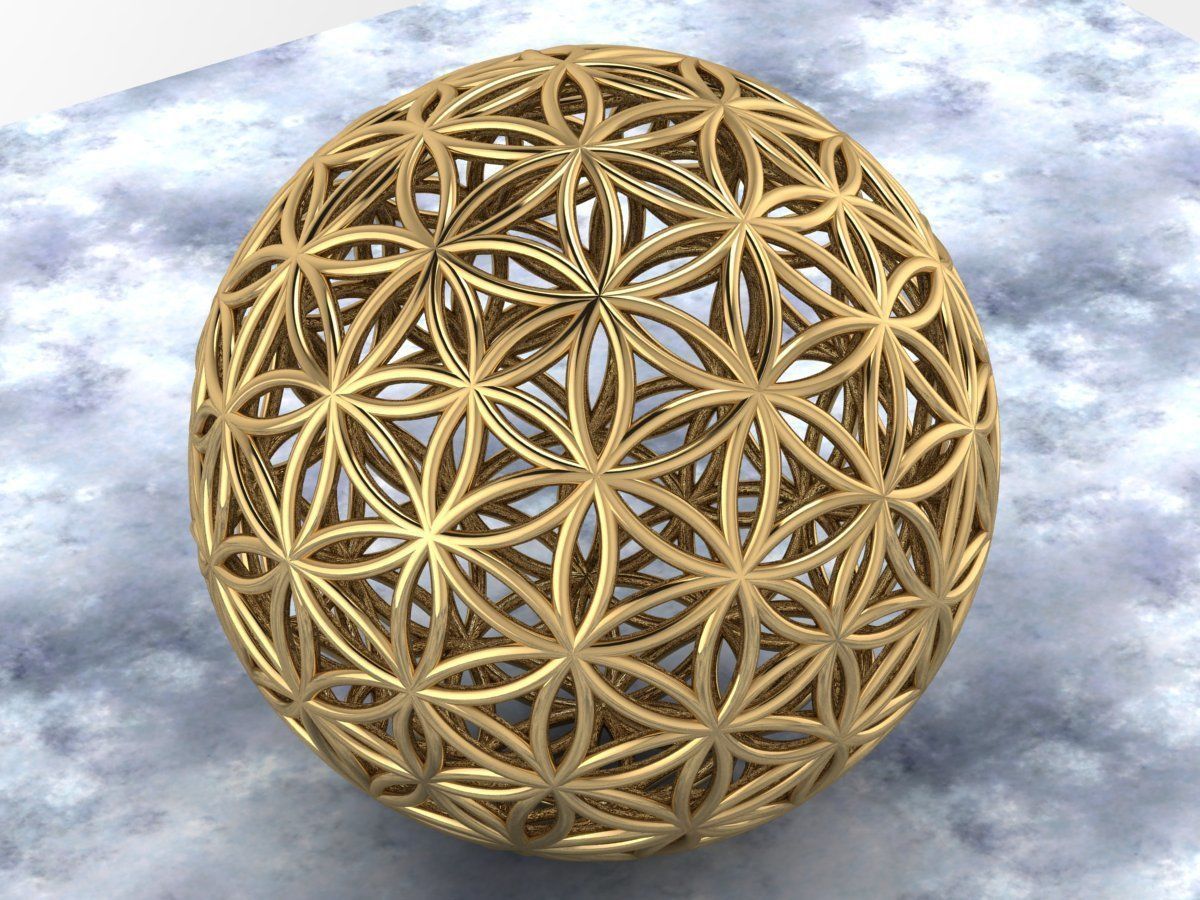 Flower of life  55mm 3D print model_27