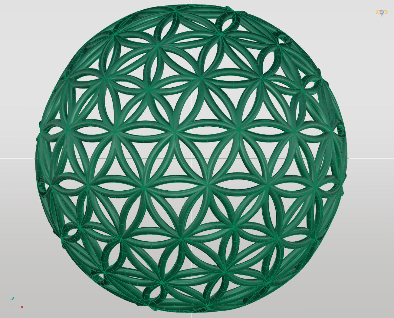 Flower of life  55mm 3D print model_23