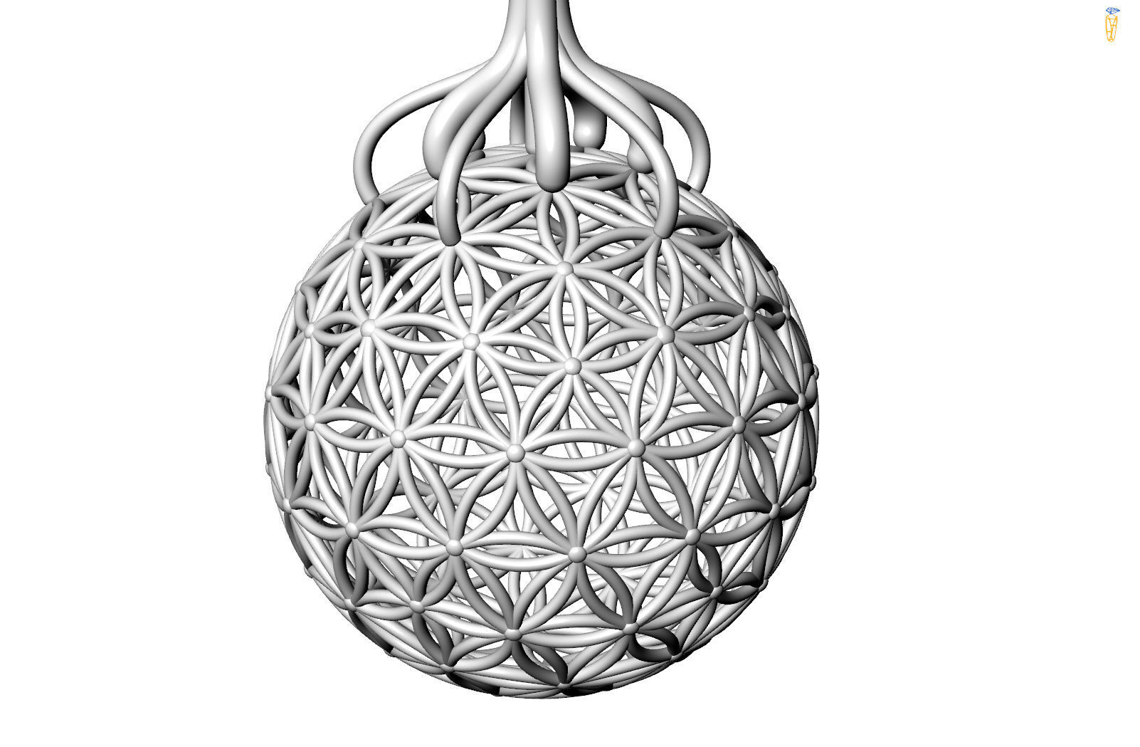 Flower of life  55mm 3D print model_19