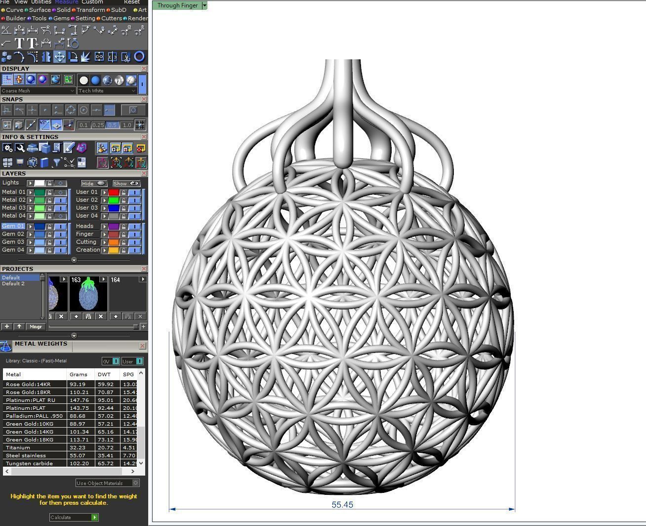 Flower of life  55mm 3D print model_20