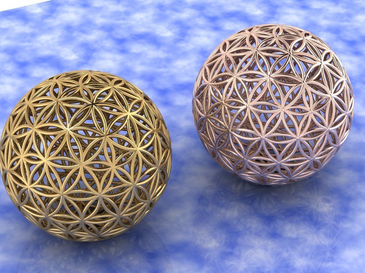 Flower of life  55mm 3D print model_3