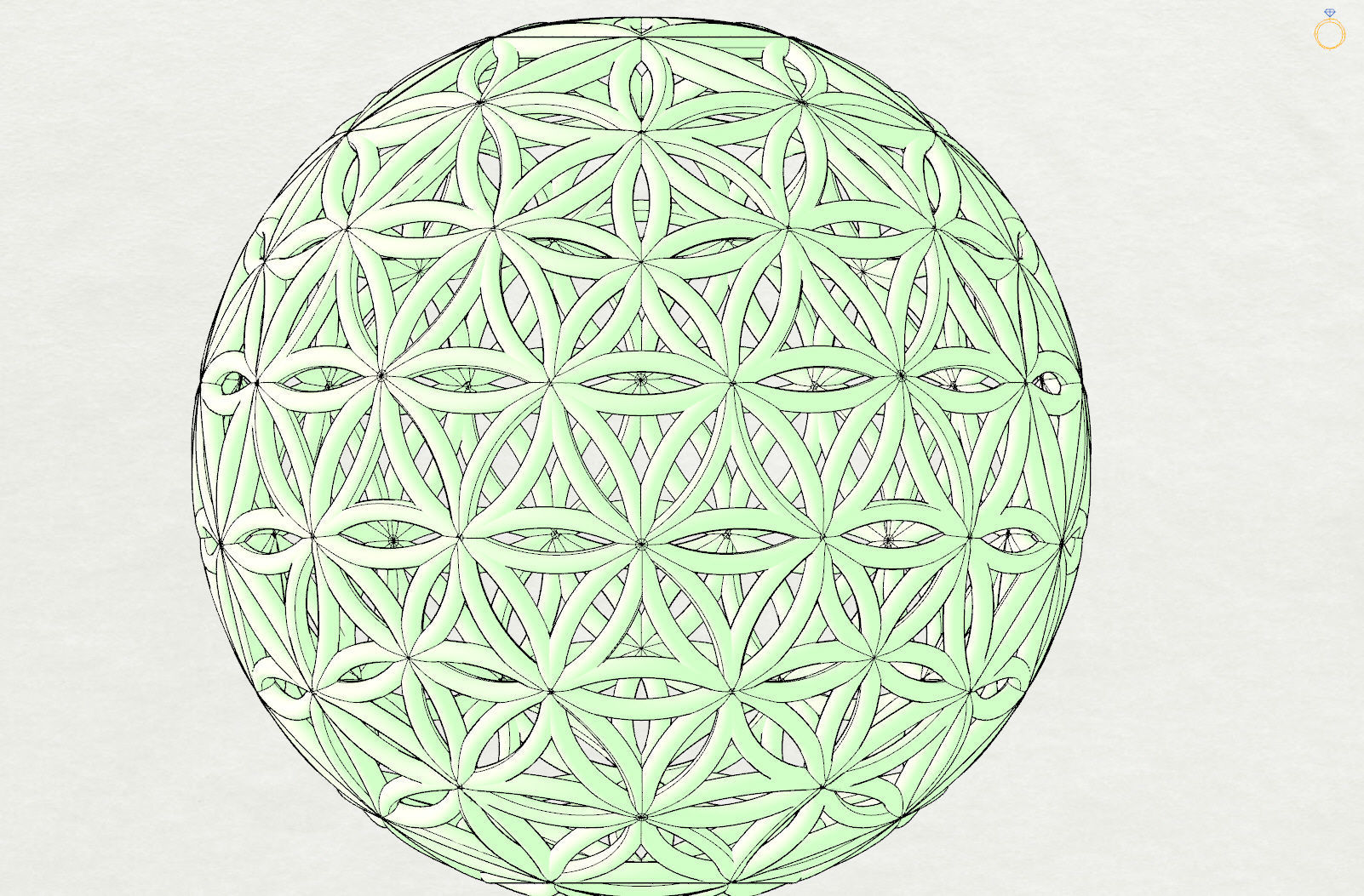 Flower of life  55mm 3D print model_4