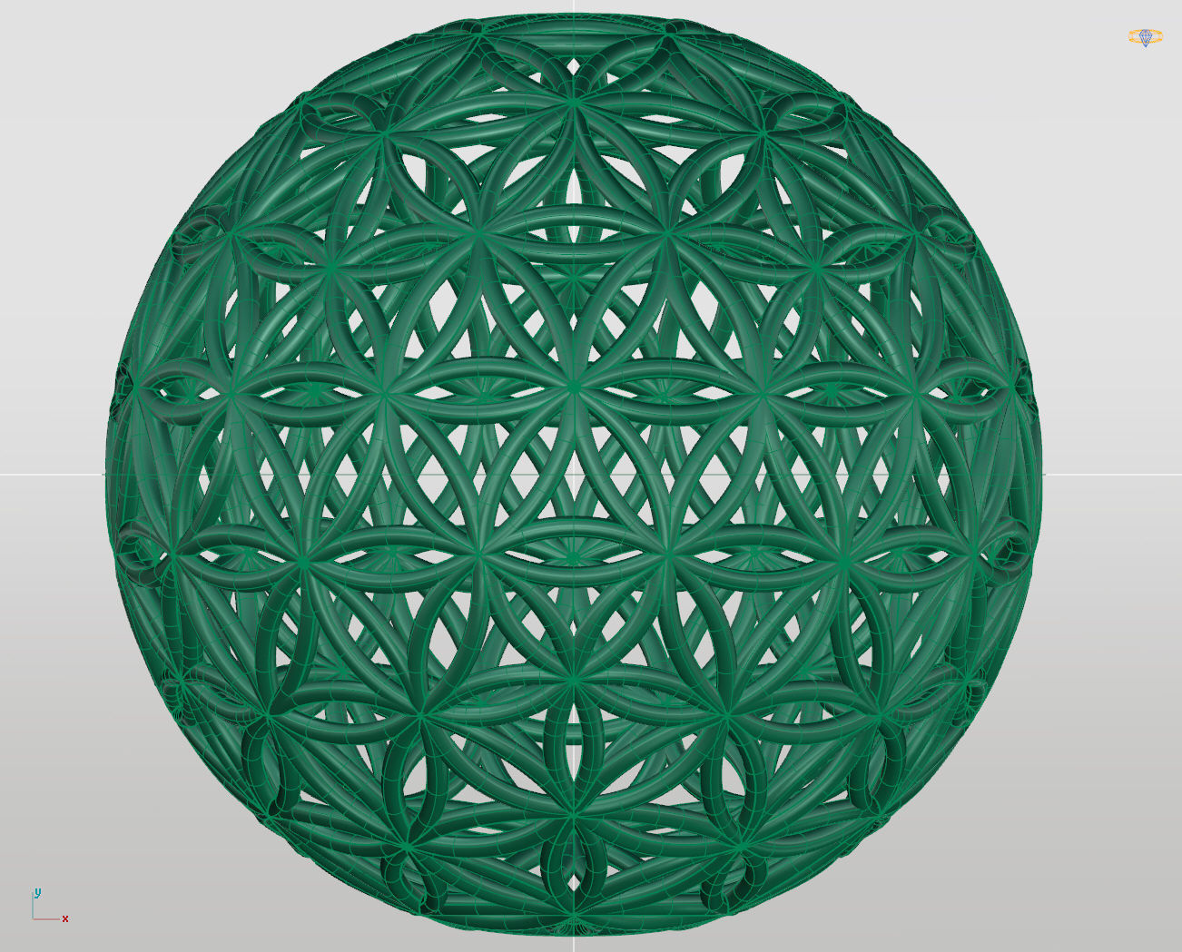 Flower of life  55mm 3D print model_24