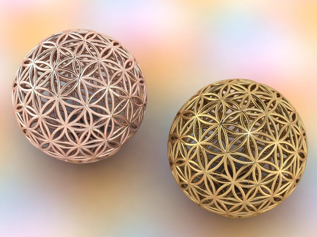 Flower of life  55mm 3D print model_22