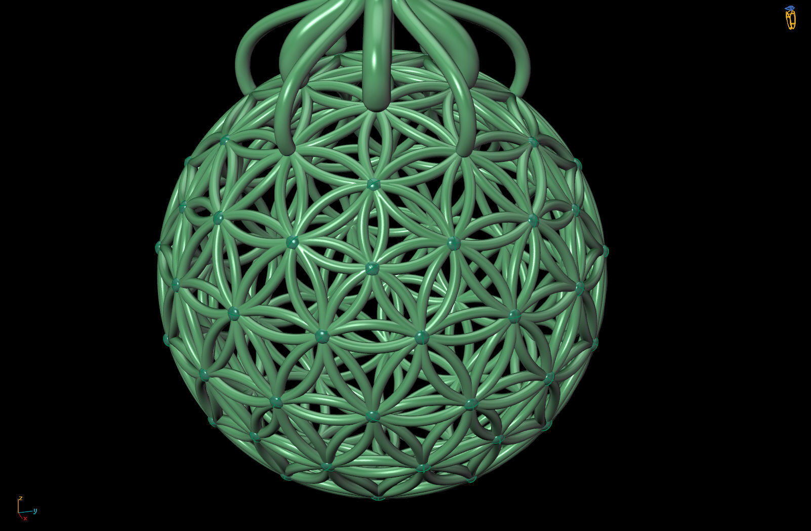 Flower of life  55mm 3D print model_6