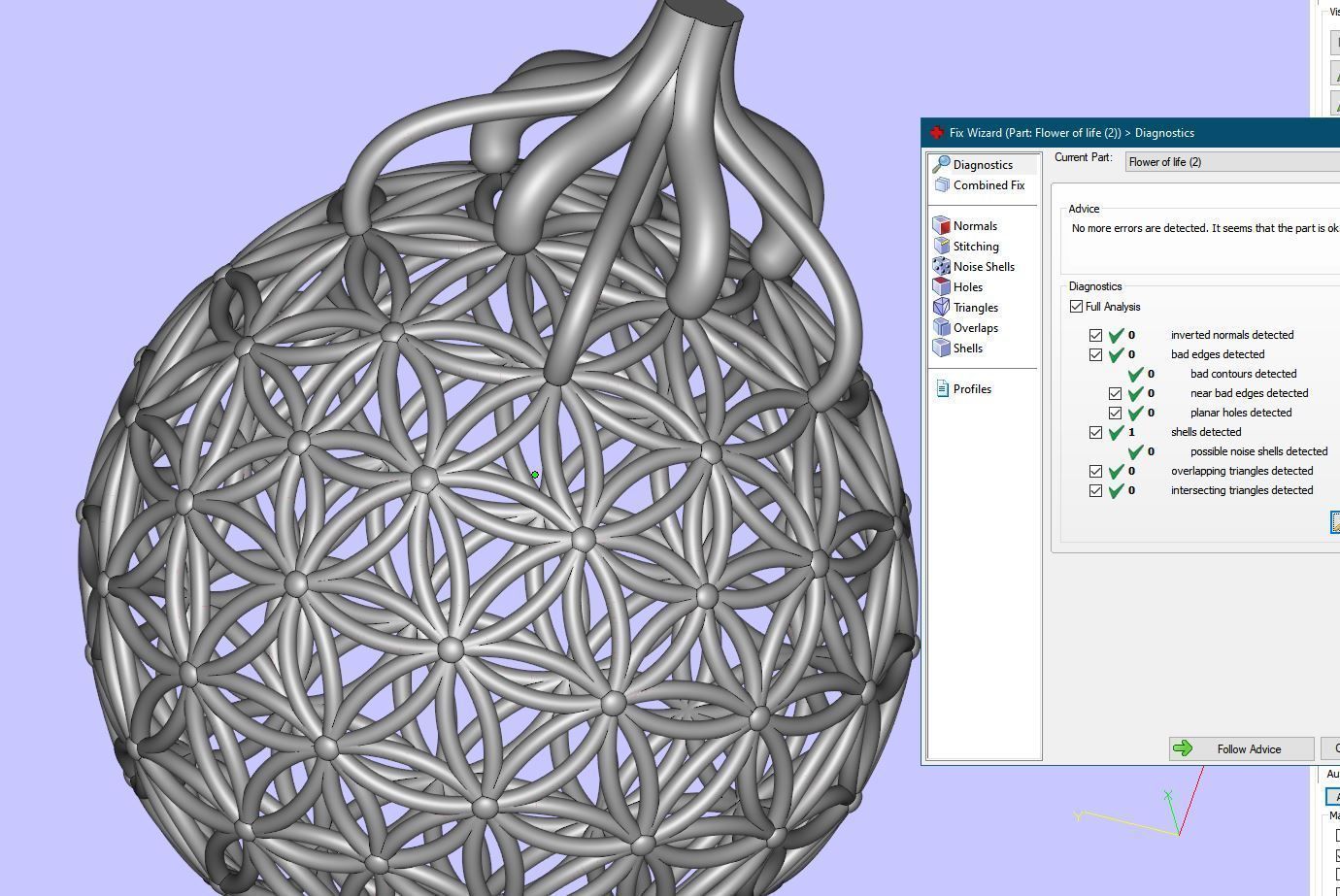 Flower of life  55mm 3D print model_28