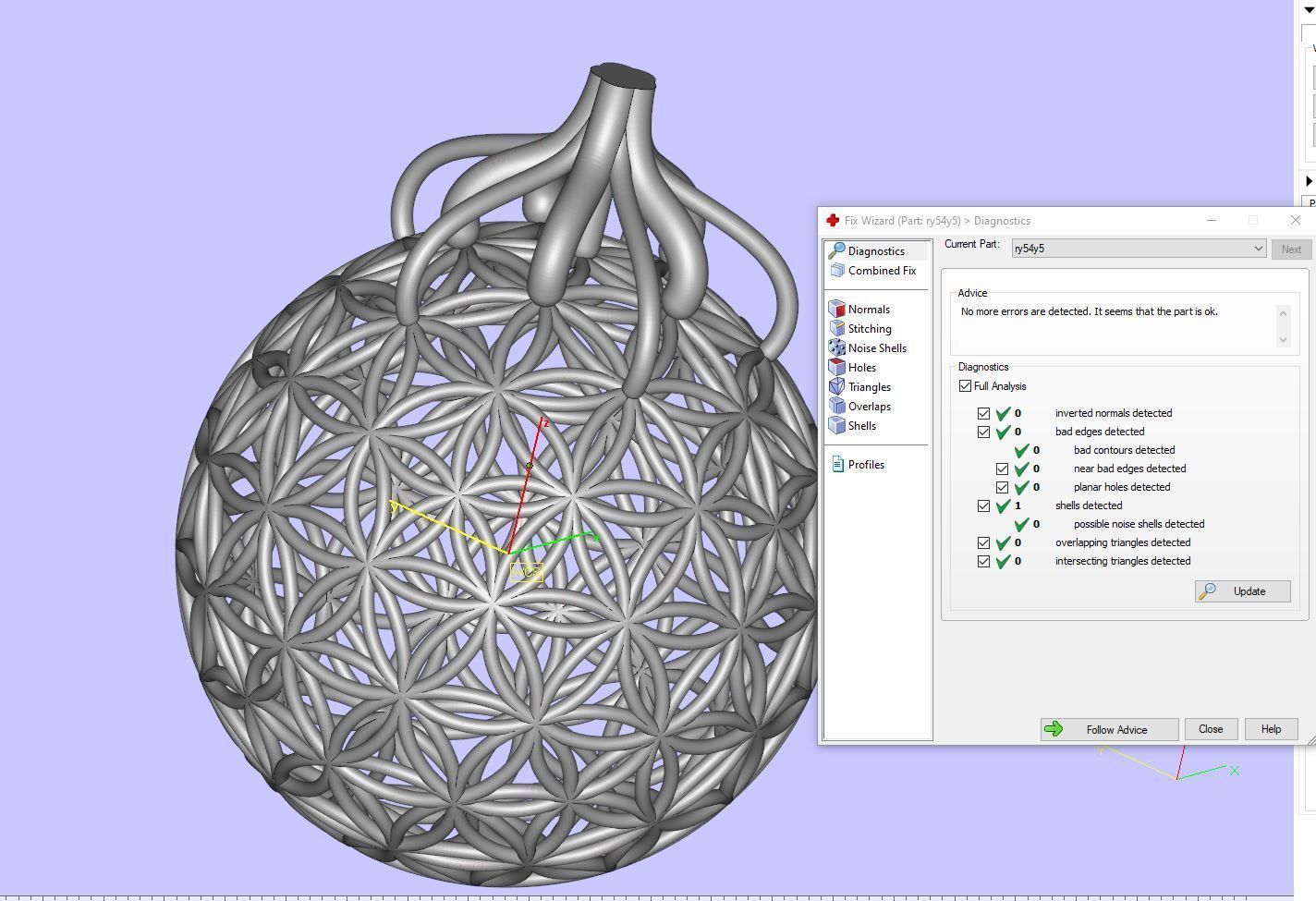 Flower of life  55mm 3D print model_18