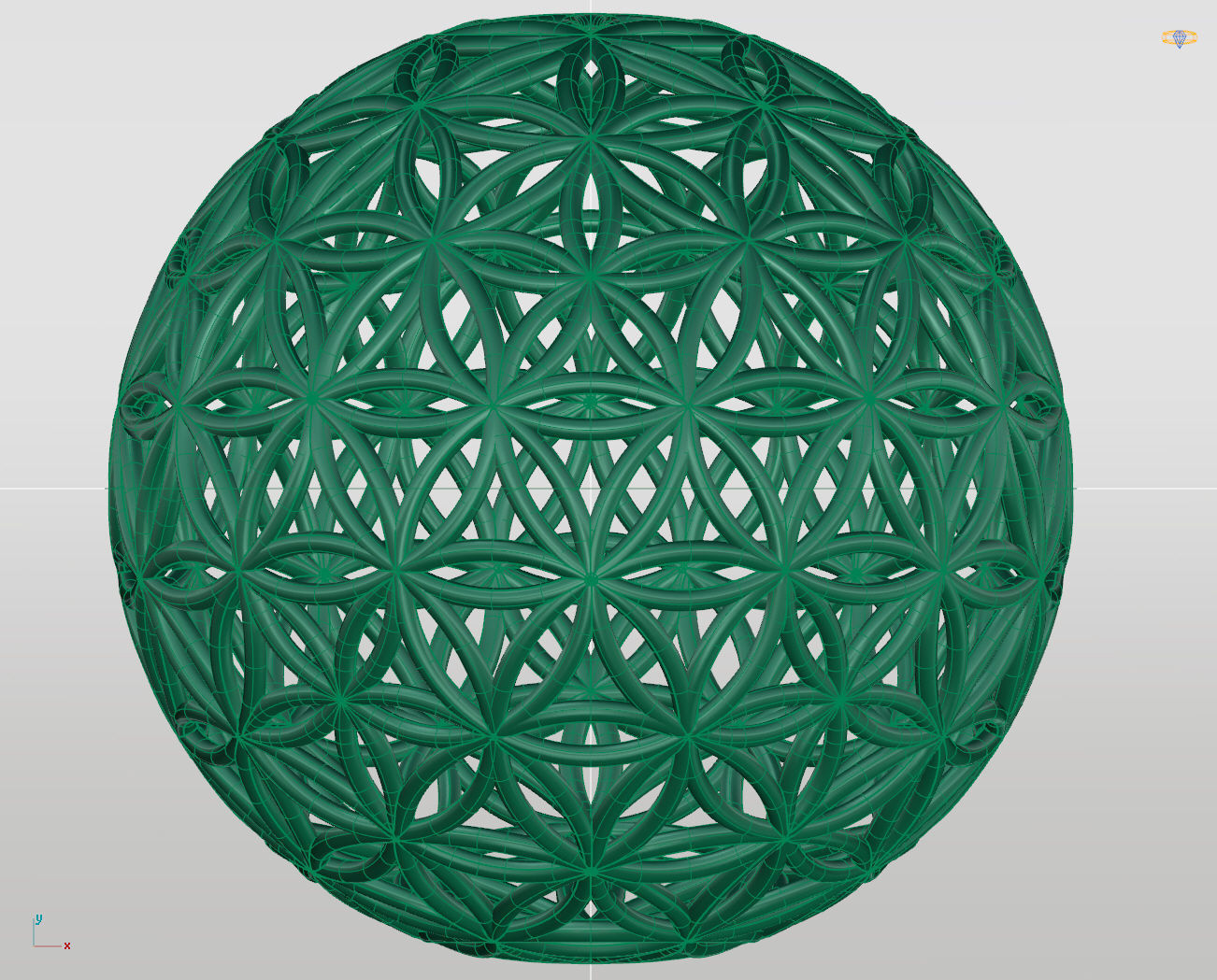 Flower of life  55mm 3D print model_26