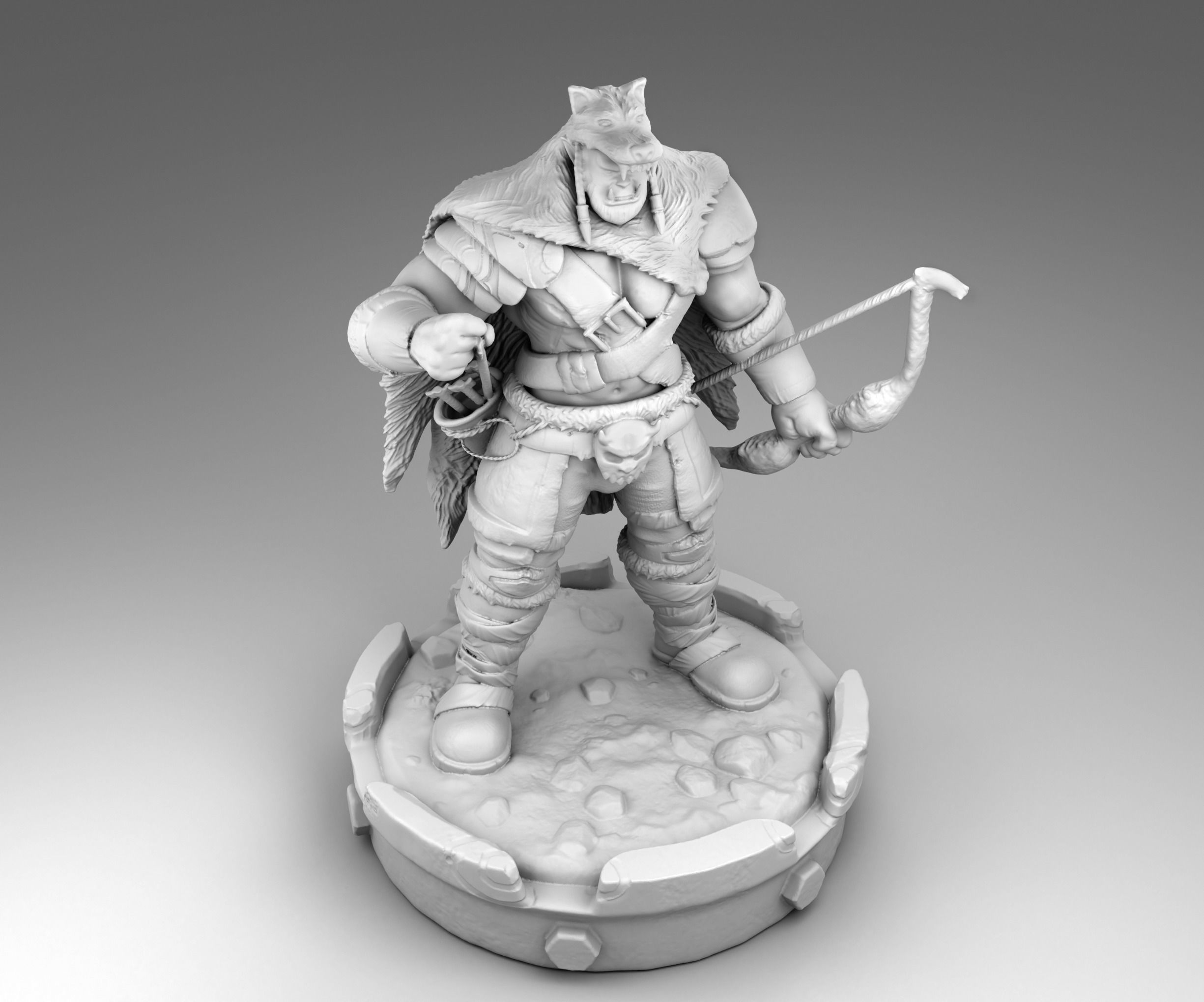 Orc archer 3D print model_2