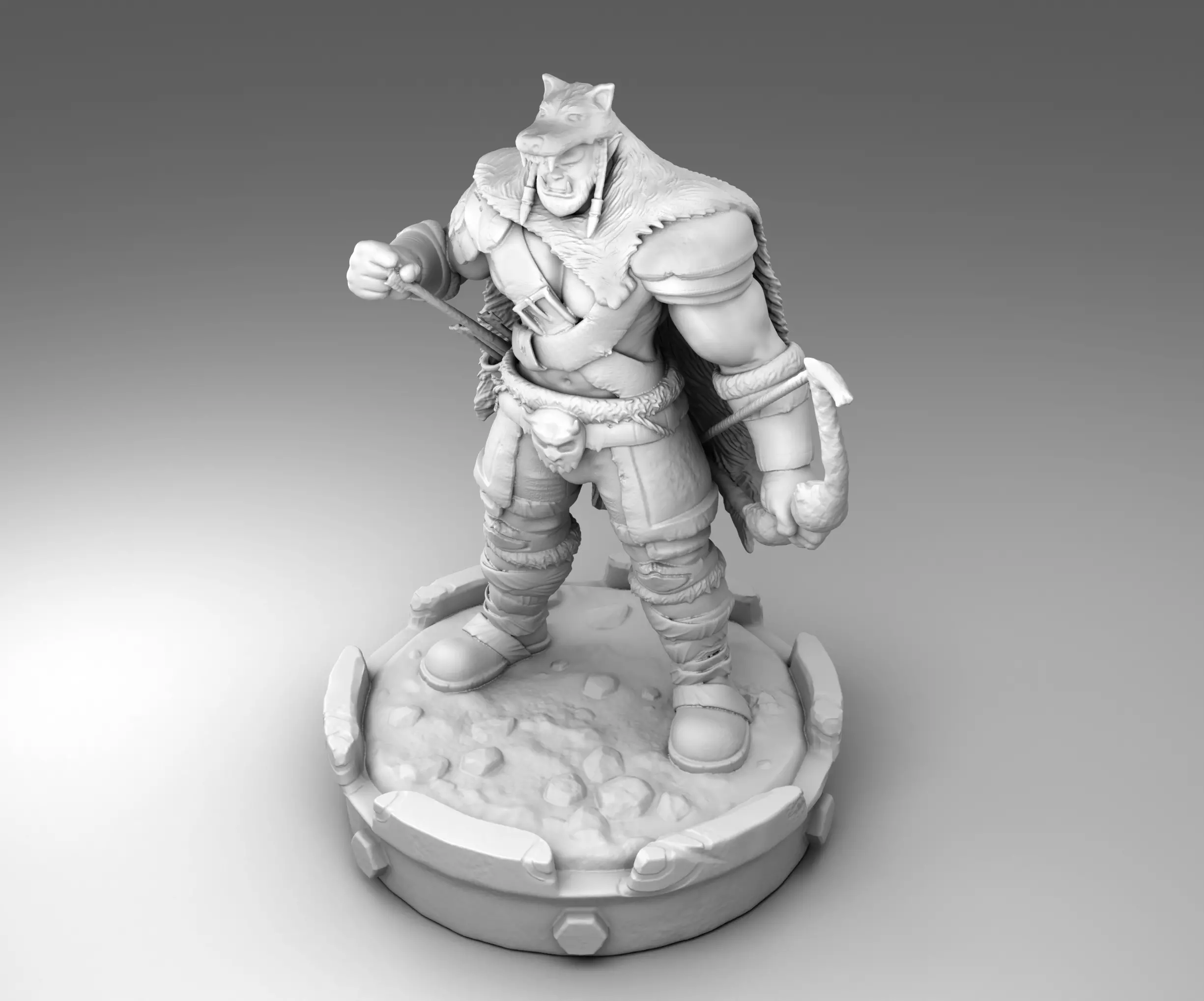 Orc archer 3D print model_0